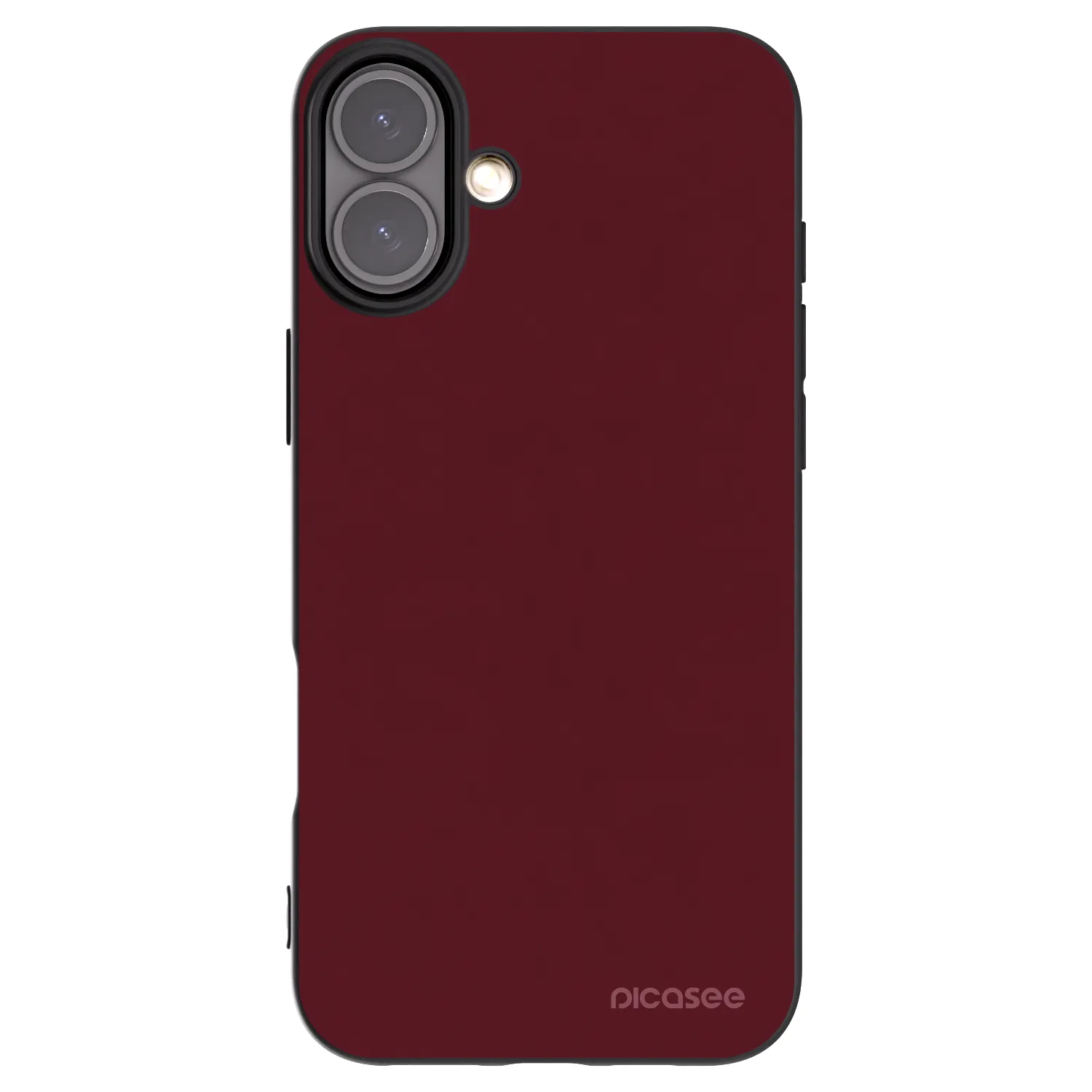 Picasee silikonski črni ovitek za Apple iPhone 16 Plus - Burgundy red