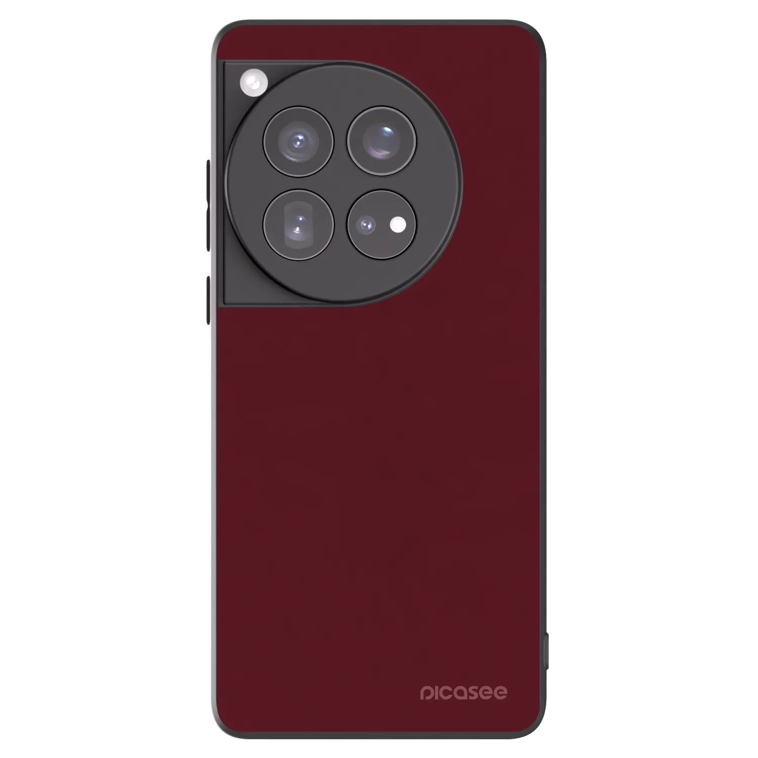 Picasee silikonski črni ovitek za OnePlus 12 5G - Burgundy red