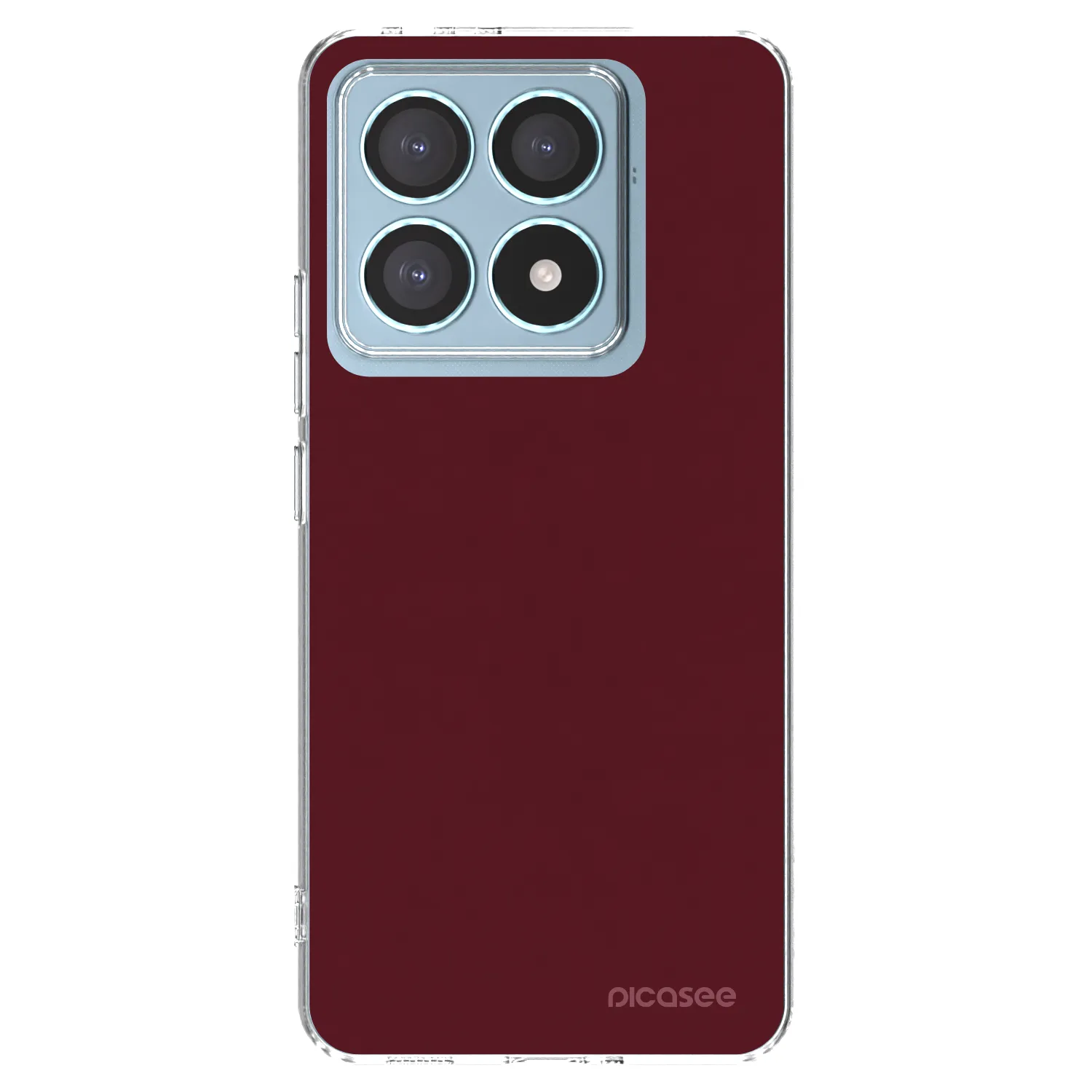 Picasee silikonski prozorni ovitek za Xiaomi 14T Pro - Burgundy red