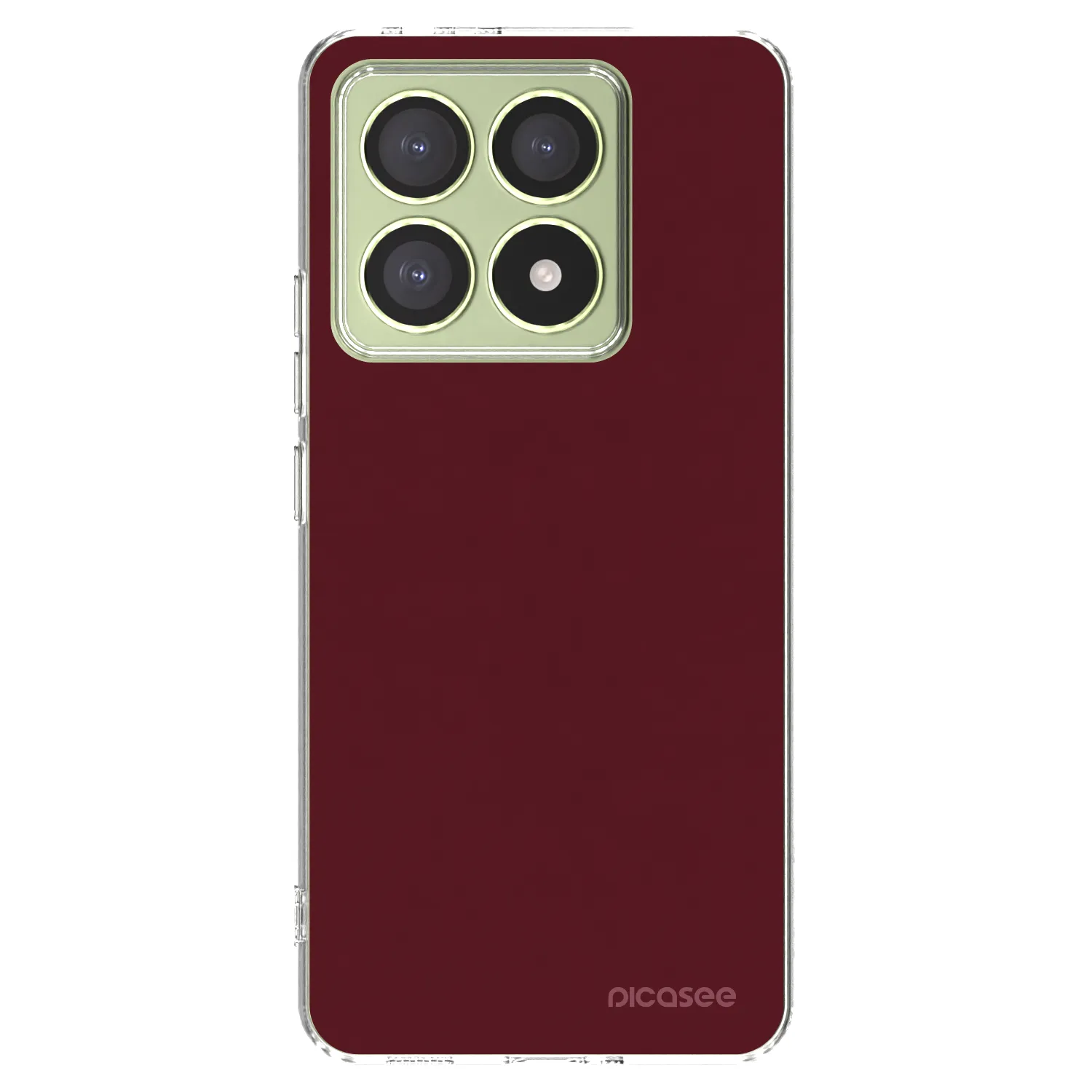 Picasee silikonski prozorni ovitek za Xiaomi 14T - Burgundy red