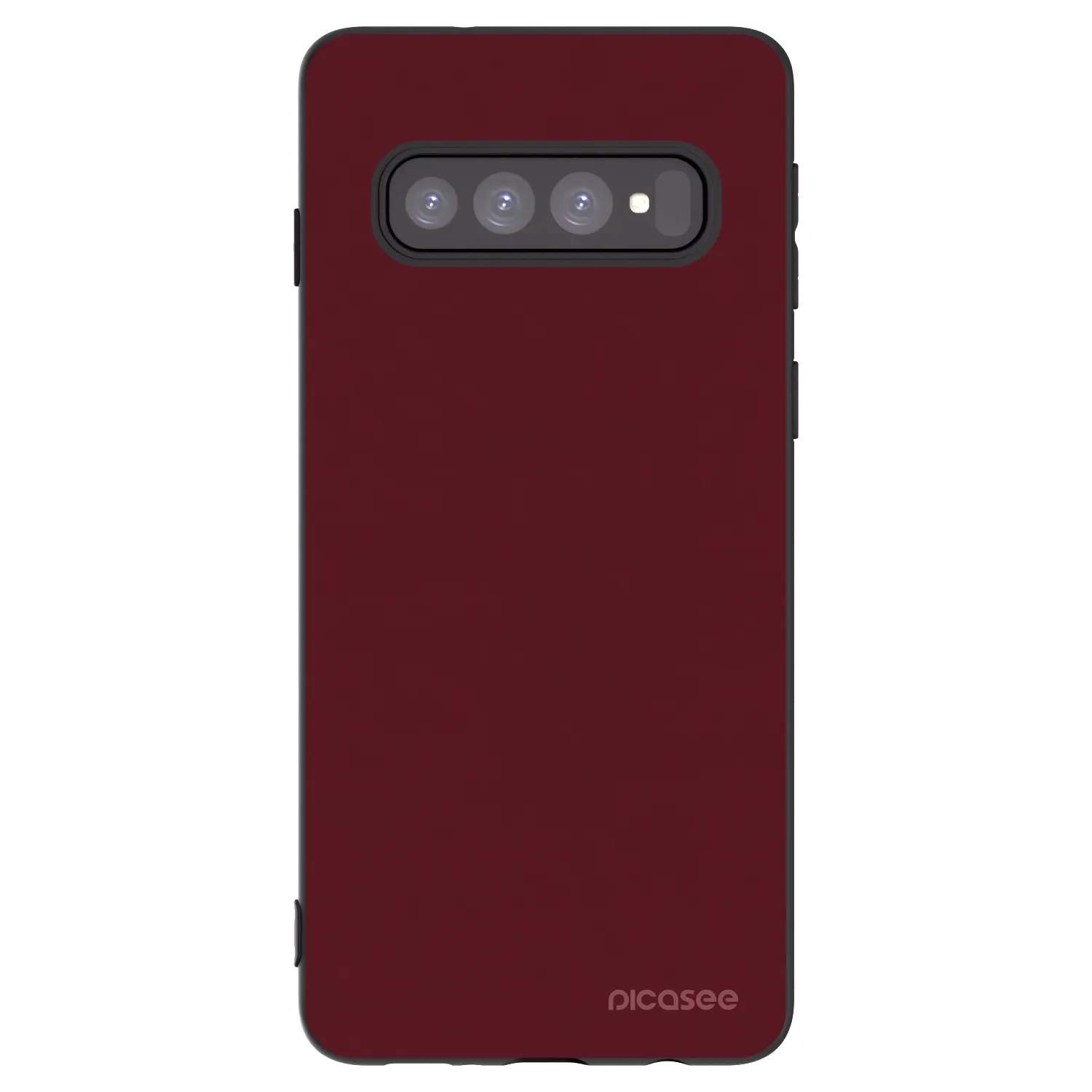 Picasee silikonski črni ovitek za Samsung Galaxy S10 G973 - Burgundy red