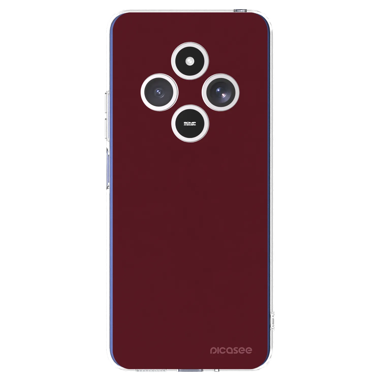 Picasee silikonski prozorni ovitek za Xiaomi Redmi 14C - Burgundy red