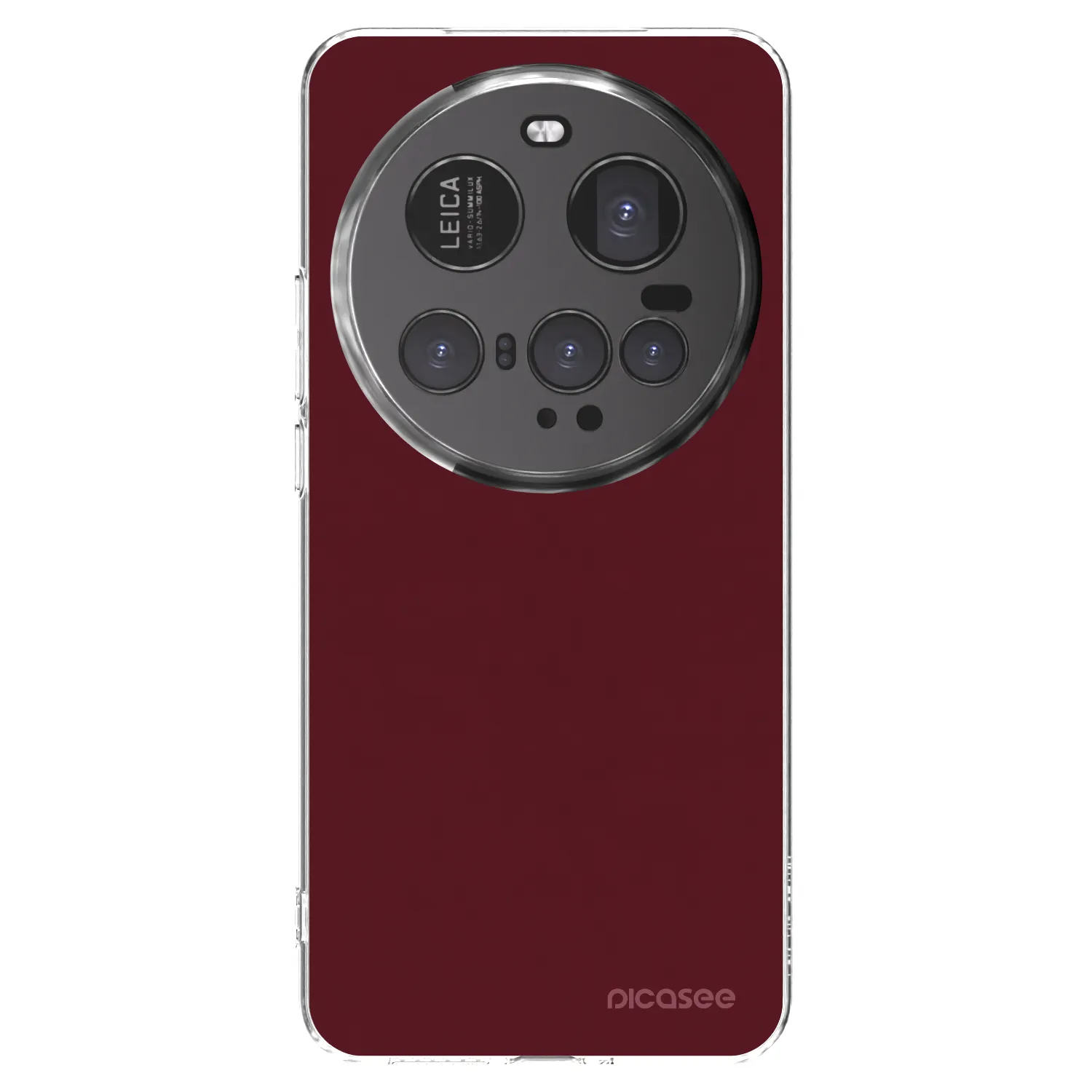 Picasee silikonski prozorni ovitek za Xiaomi 15 Ultra - Burgundy red