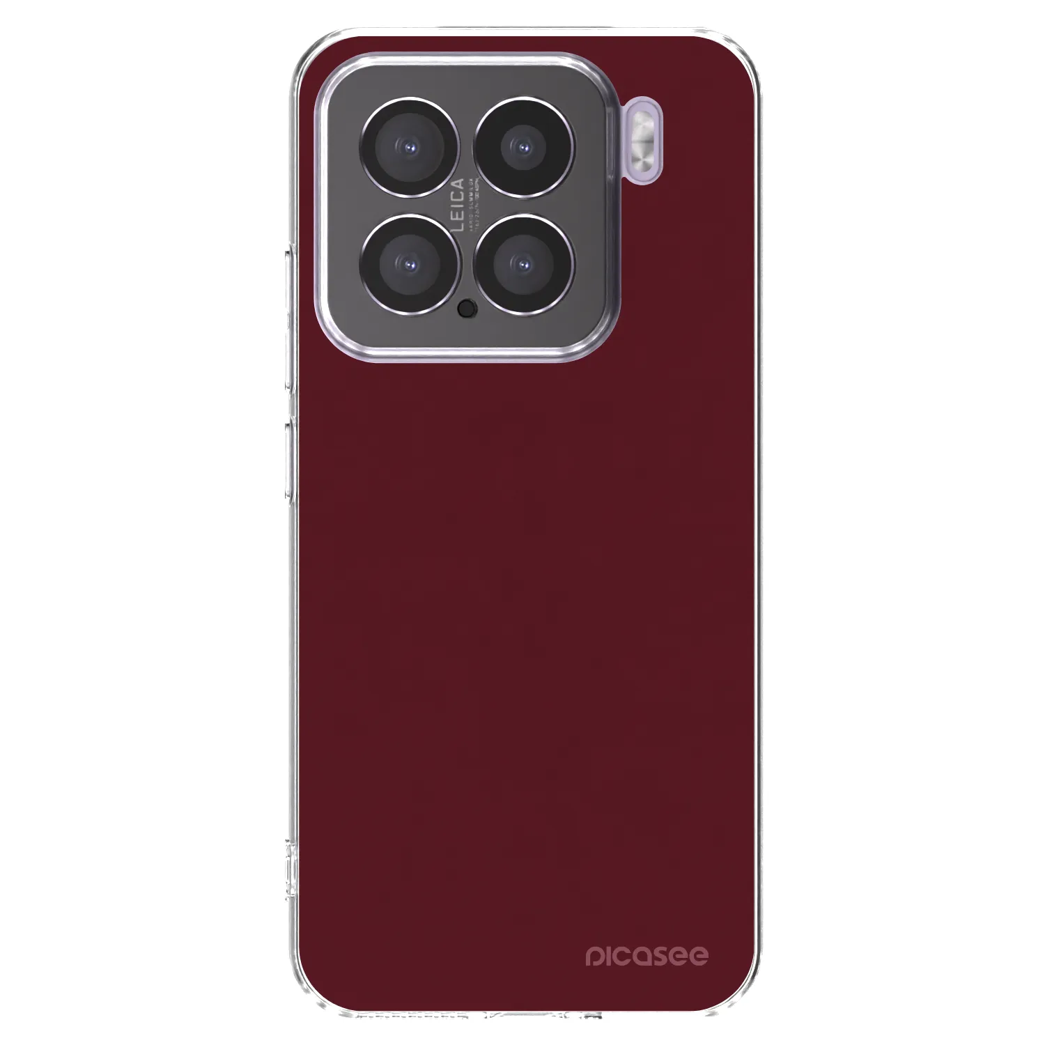 Picasee silikonski prozorni ovitek za Xiaomi 15 - Burgundy red