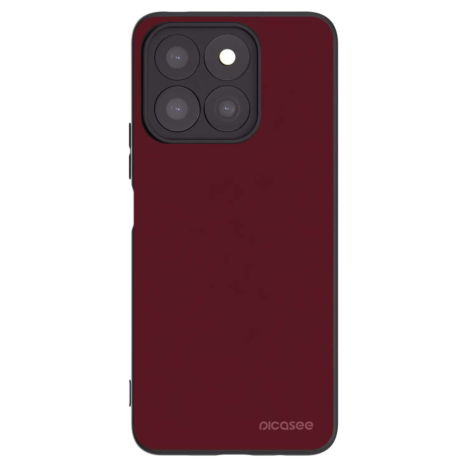 Picasee silikonski črni ovitek za Honor X8c - Burgundy red