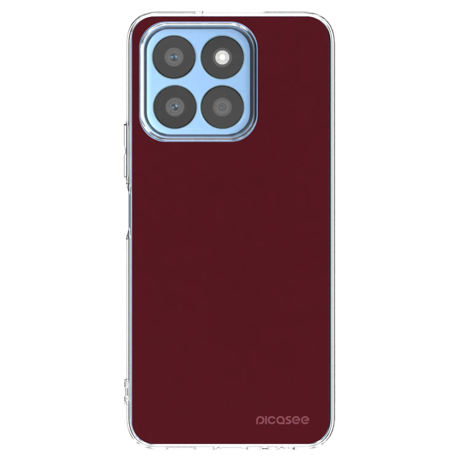 Picasee silikonski prozorni ovitek za Honor X8c - Burgundy red