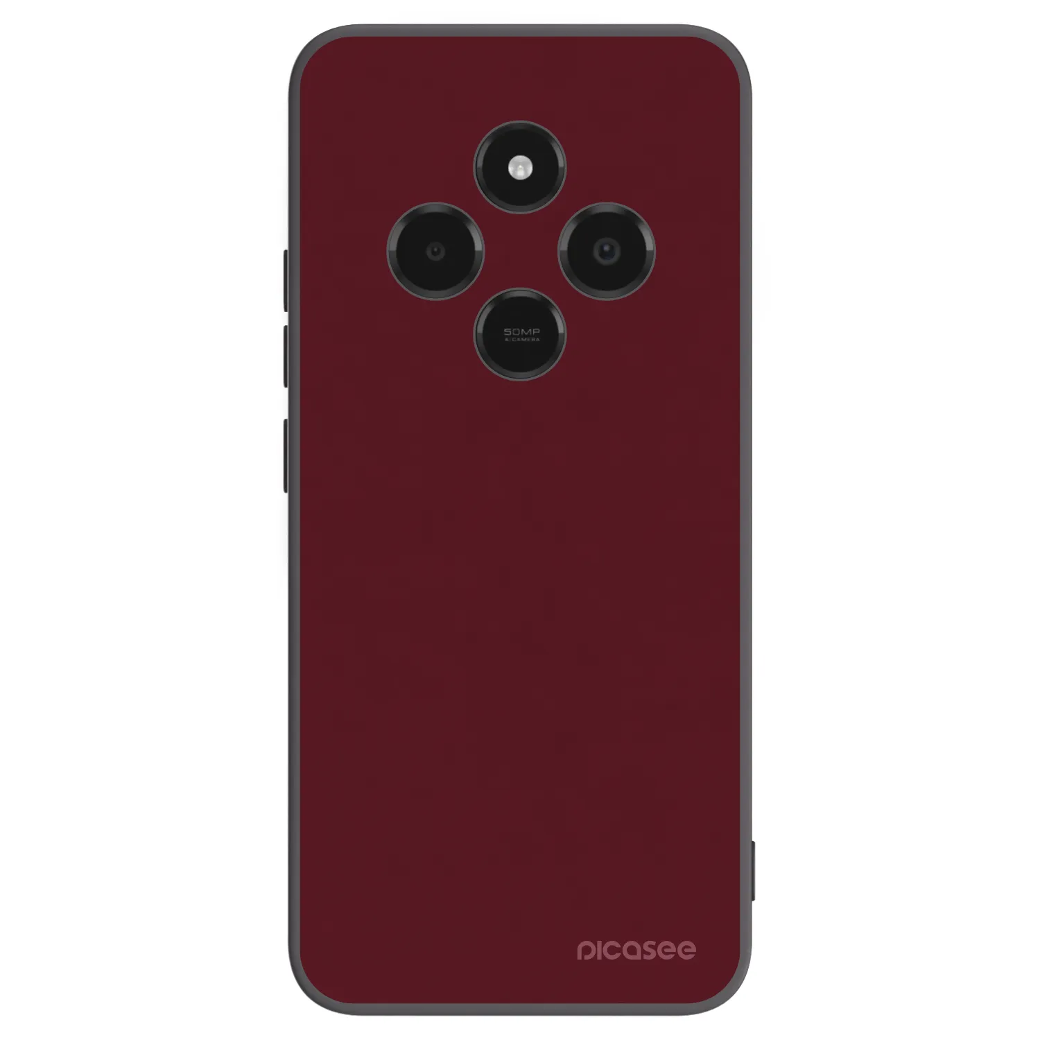 Picasee silikonski črni ovitek za Xiaomi Poco C75 - Burgundy red