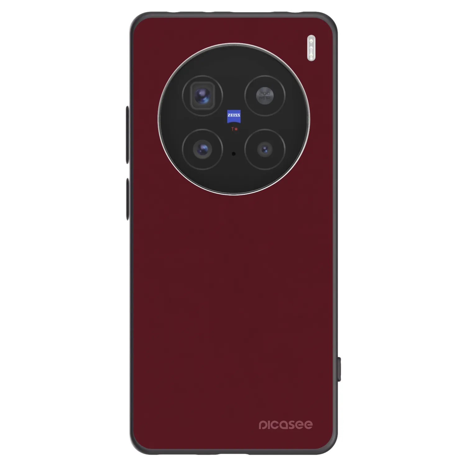 Picasee silikonski črni ovitek za Vivo X200 Pro - Burgundy red