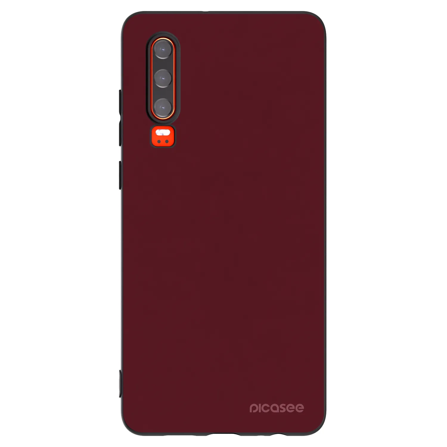 Picasee silikonski črni ovitek za Huawei P30 - Burgundy red