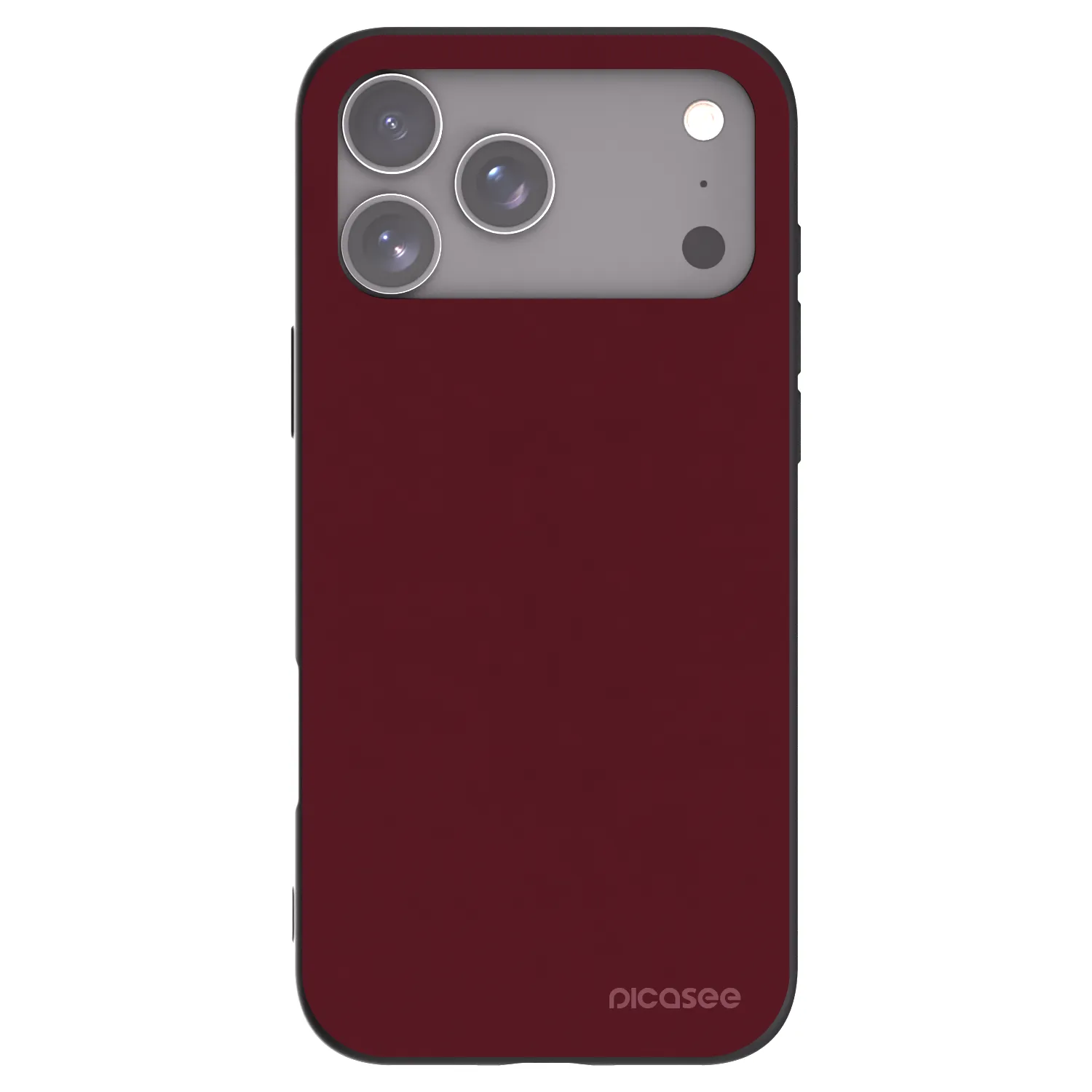 Picasee silikonski črni ovitek za Apple iPhone 17 Pro Max - Burgundy red
