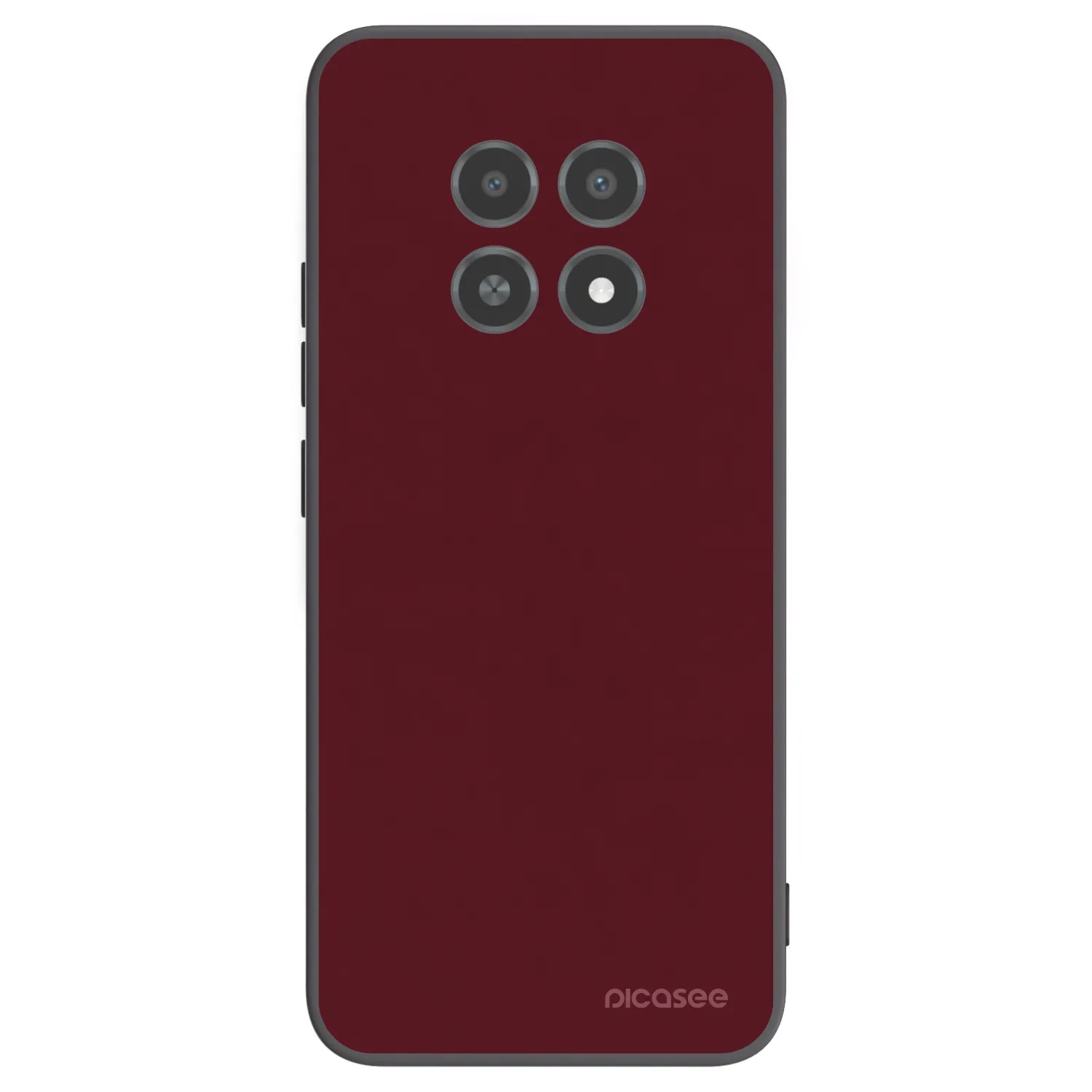Picasee silikonski črni ovitek za Realme 12X - Burgundy red