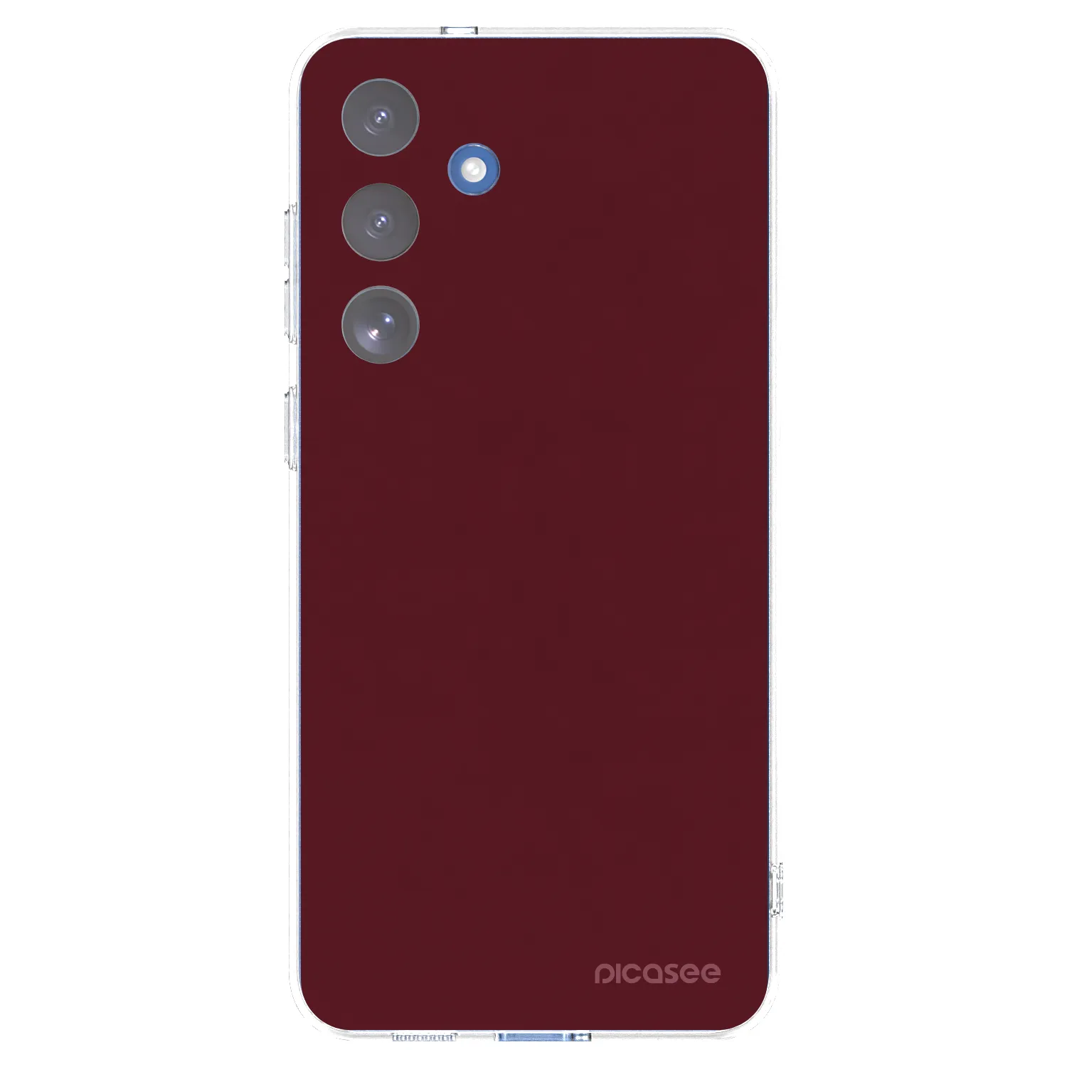 Picasee silikonski prozorni ovitek za Samsung Galaxy S25 FE 5G - Burgundy red
