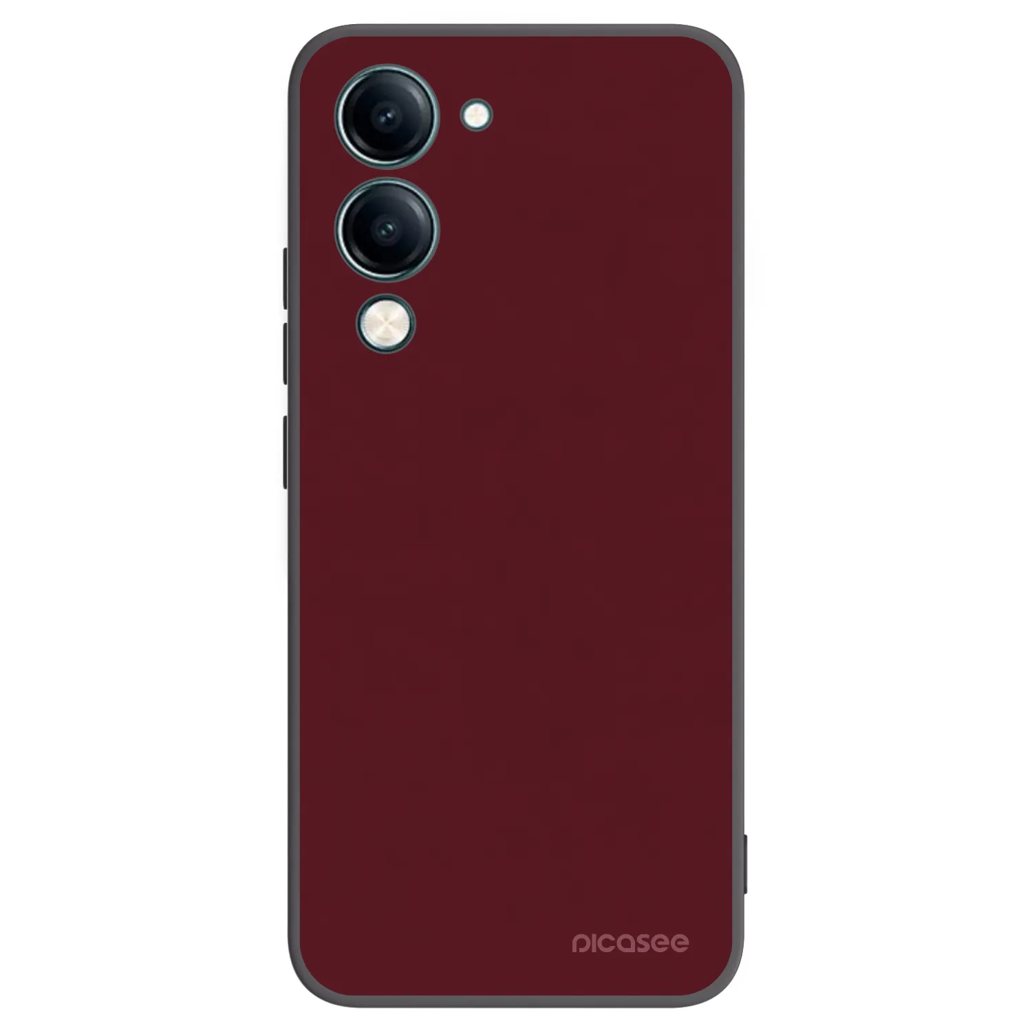 Picasee silikonski črni ovitek za Vivo Y29s 5G - Burgundy red