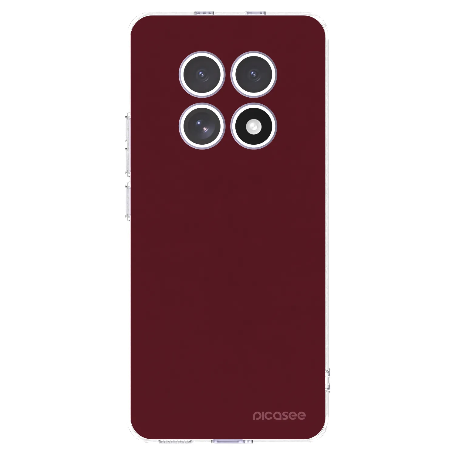 Picasee silikonski prozorni ovitek za Xiaomi Redmi Note 15 4G - Burgundy red