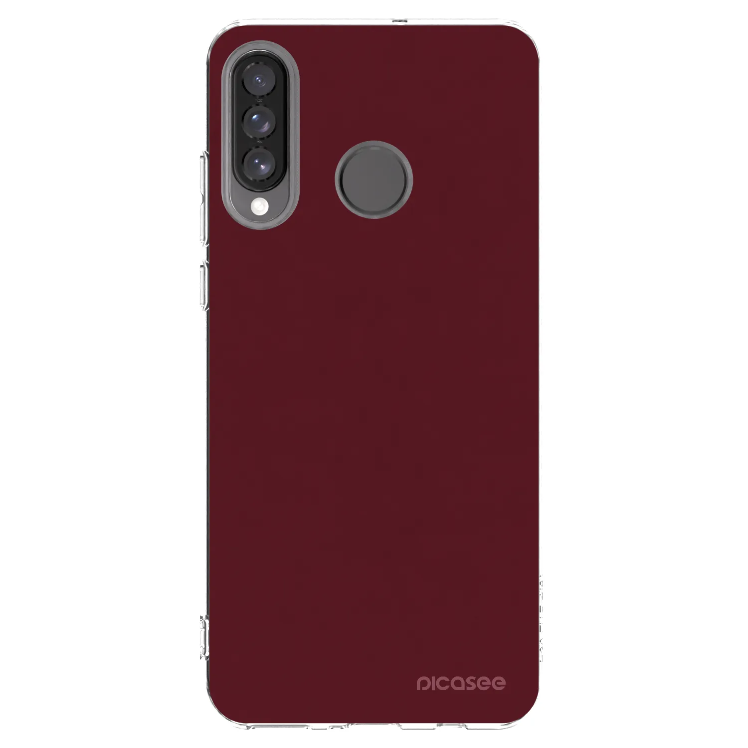 Picasee silikonski prozorni ovitek za Huawei P30 Lite - Burgundy red