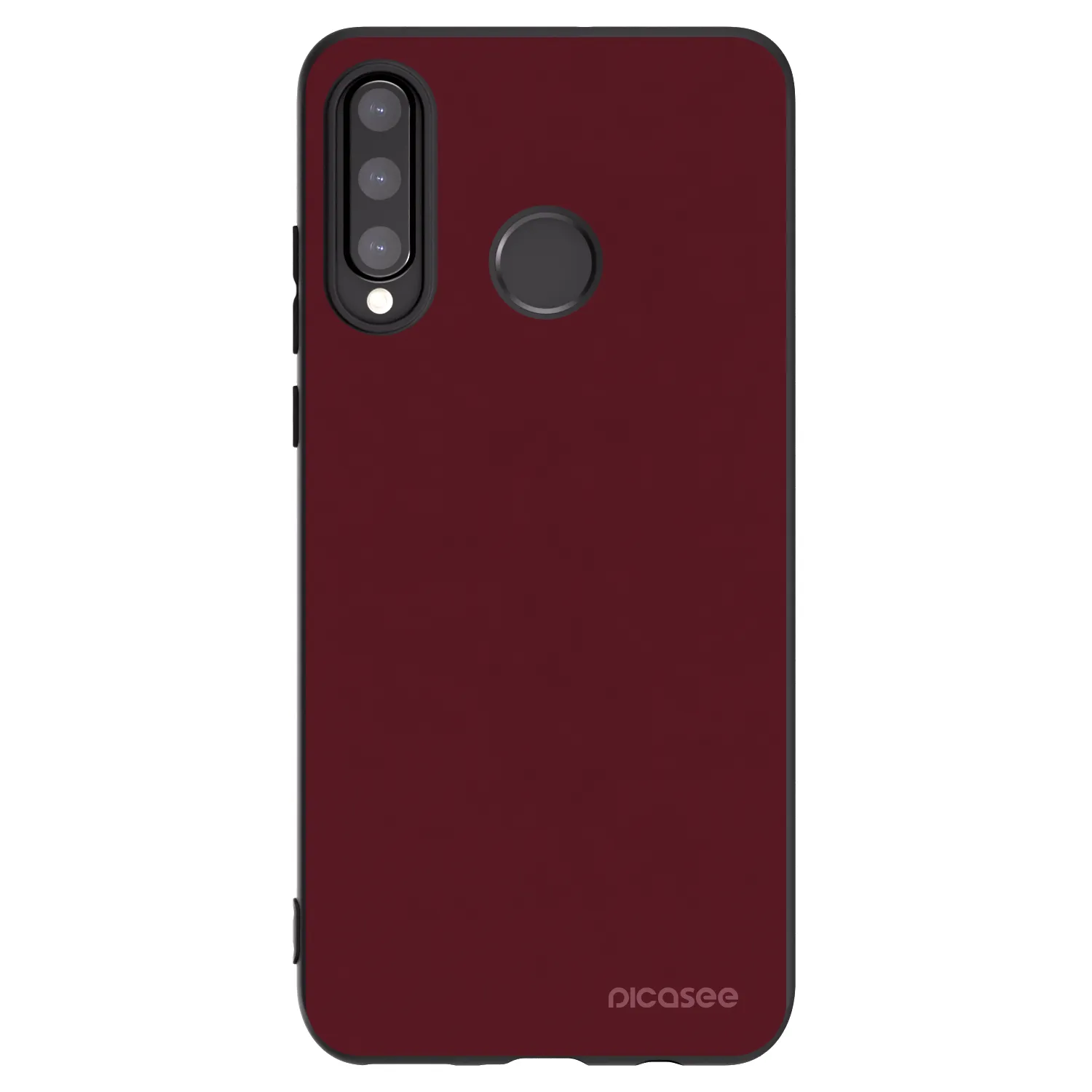 Picasee silikonski črni ovitek za Huawei P30 Lite - Burgundy red