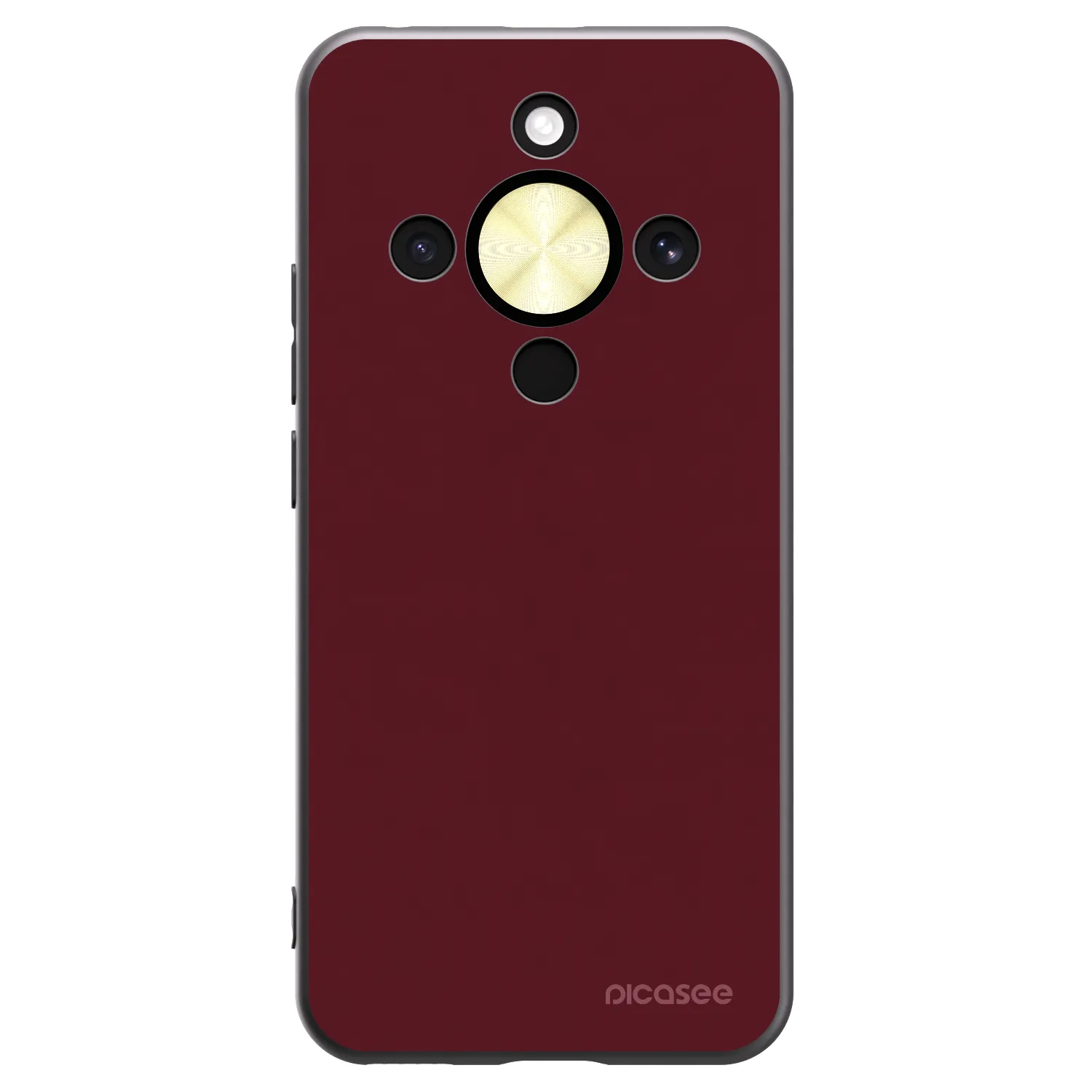 Picasee silikonski črni ovitek za Honor Magic8 Lite 5G - Burgundy red