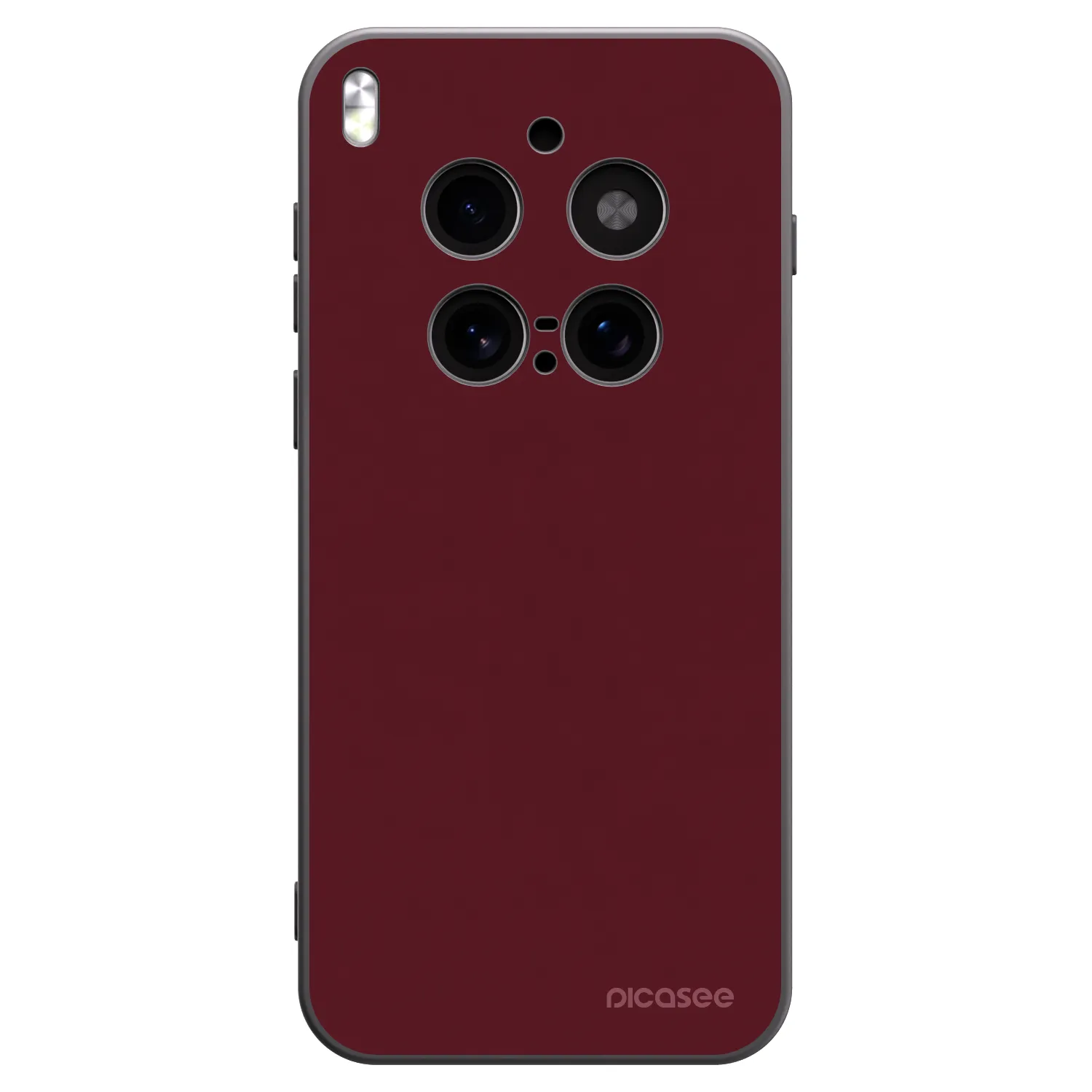 Picasee silikonski črni ovitek za Vivo X300 Pro - Burgundy red