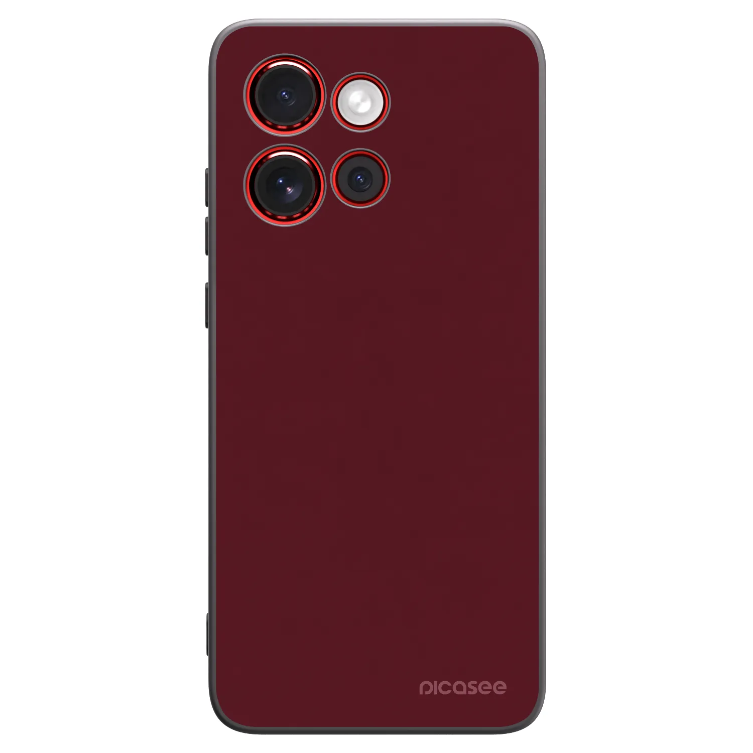Picasee silikonski črni ovitek za Motorola Edge 60 Neo 5G - Burgundy red