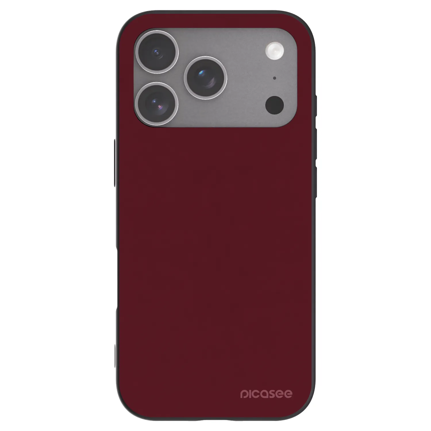 Picasee silikonski črni ovitek za Apple iPhone 18 Pro - Burgundy red