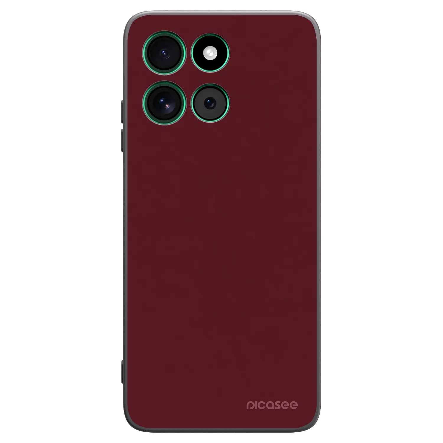 Picasee silikonski črni ovitek za Motorola Moto G57 Power - Burgundy red