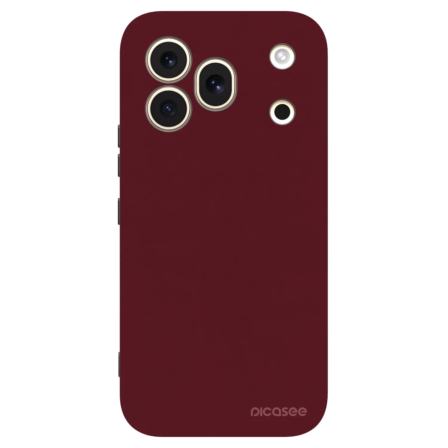 Picasee silikonski črni ovitek za Honor 600 Pro - Burgundy red