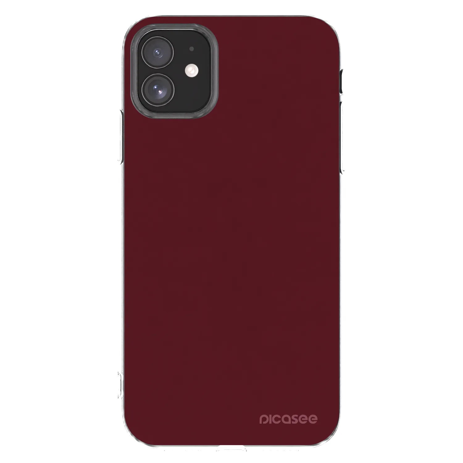 Picasee silikonski prozorni ovitek za Apple iPhone 11 - Burgundy red