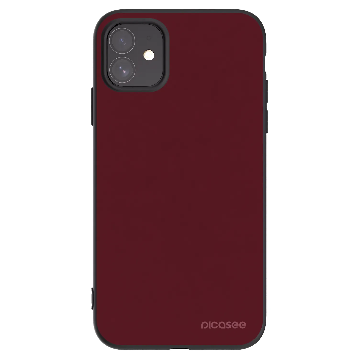 Picasee silikonski črni ovitek za Apple iPhone 11 - Burgundy red