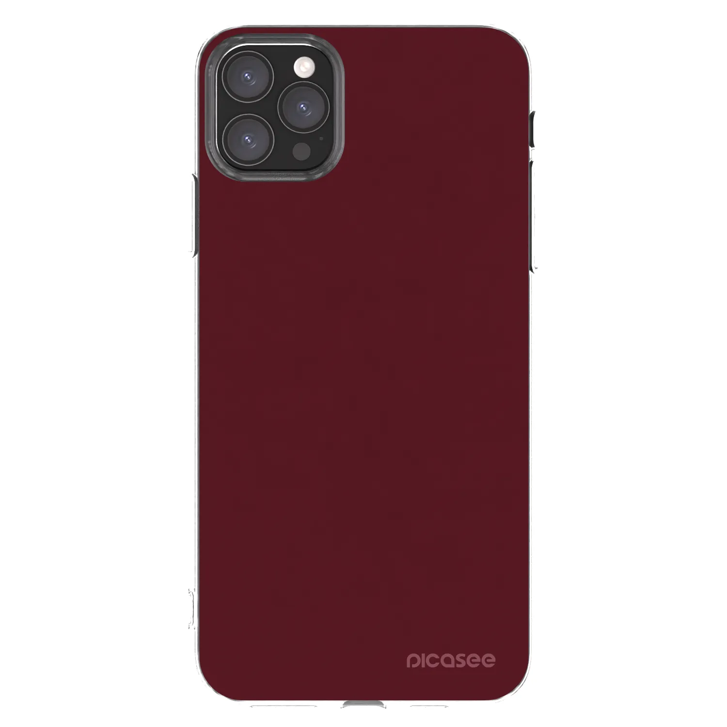 Picasee silikonski prozorni ovitek za Apple iPhone 11 Pro Max - Burgundy red