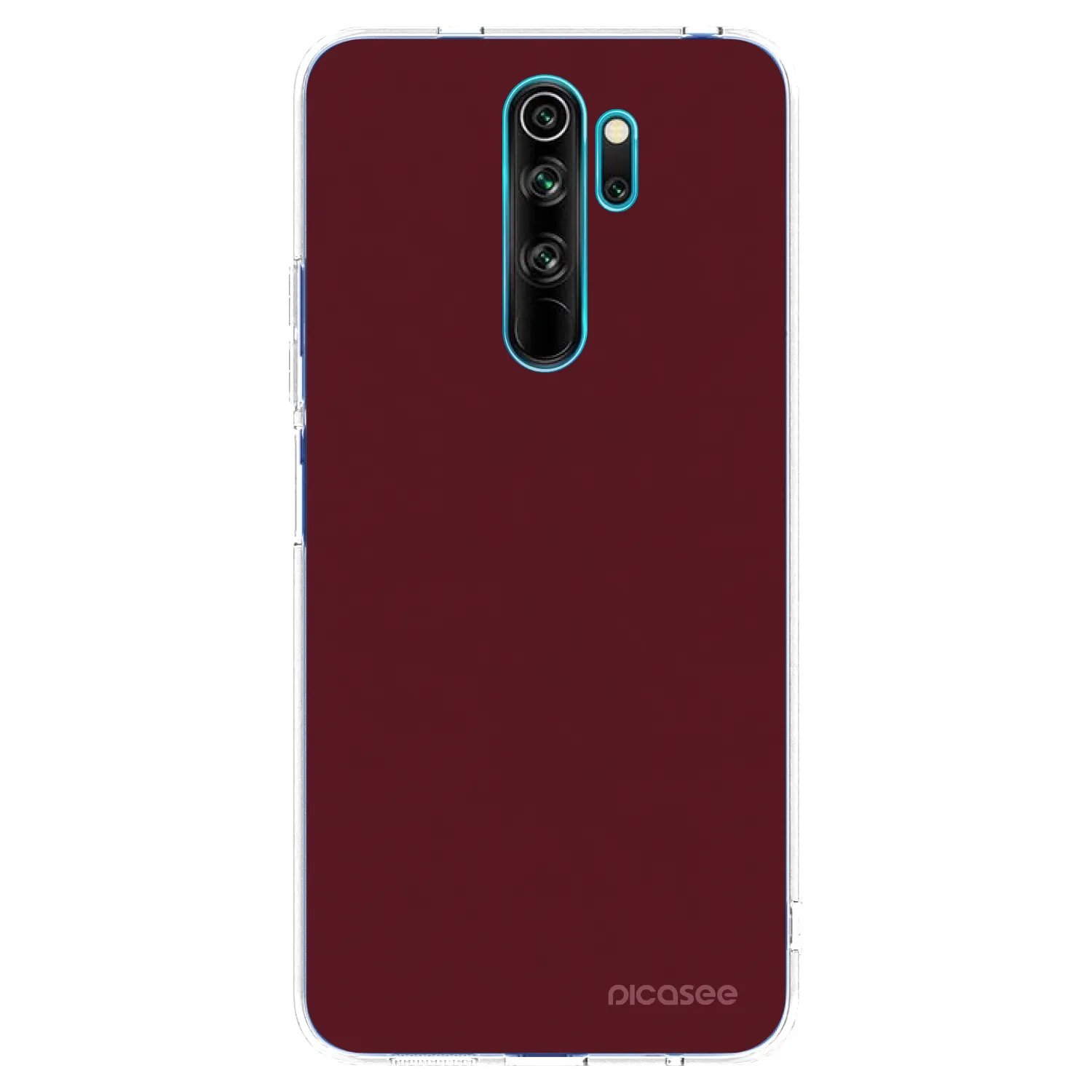 Picasee silikonski prozorni ovitek za Xiaomi Redmi Note 8 Pro - Burgundy red