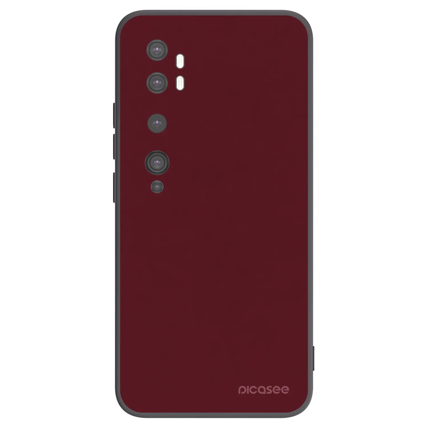 Picasee silikonski črni ovitek za Xiaomi Mi Note 10 (Pro) - Burgundy red