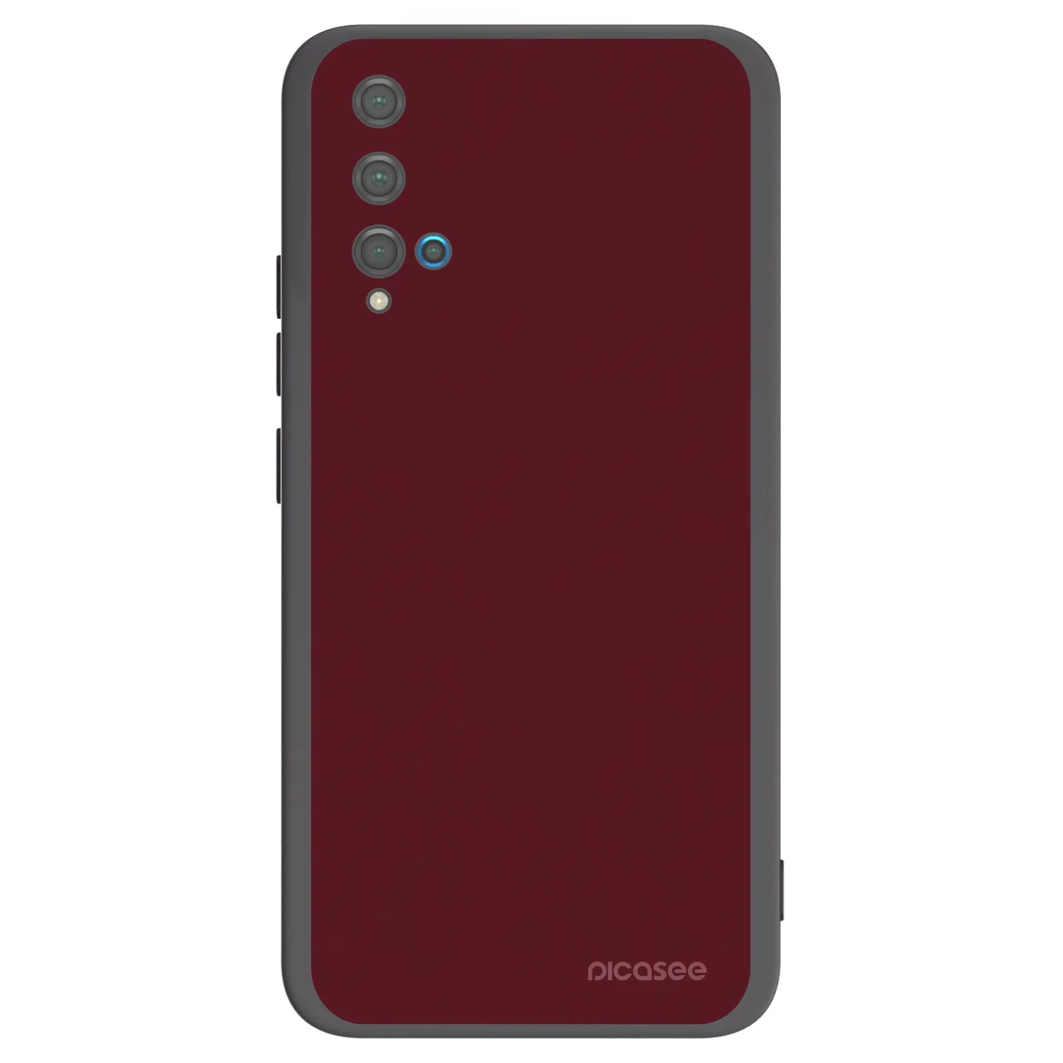 Picasee silikonski črni ovitek za Huawei Nova 5T - Burgundy red