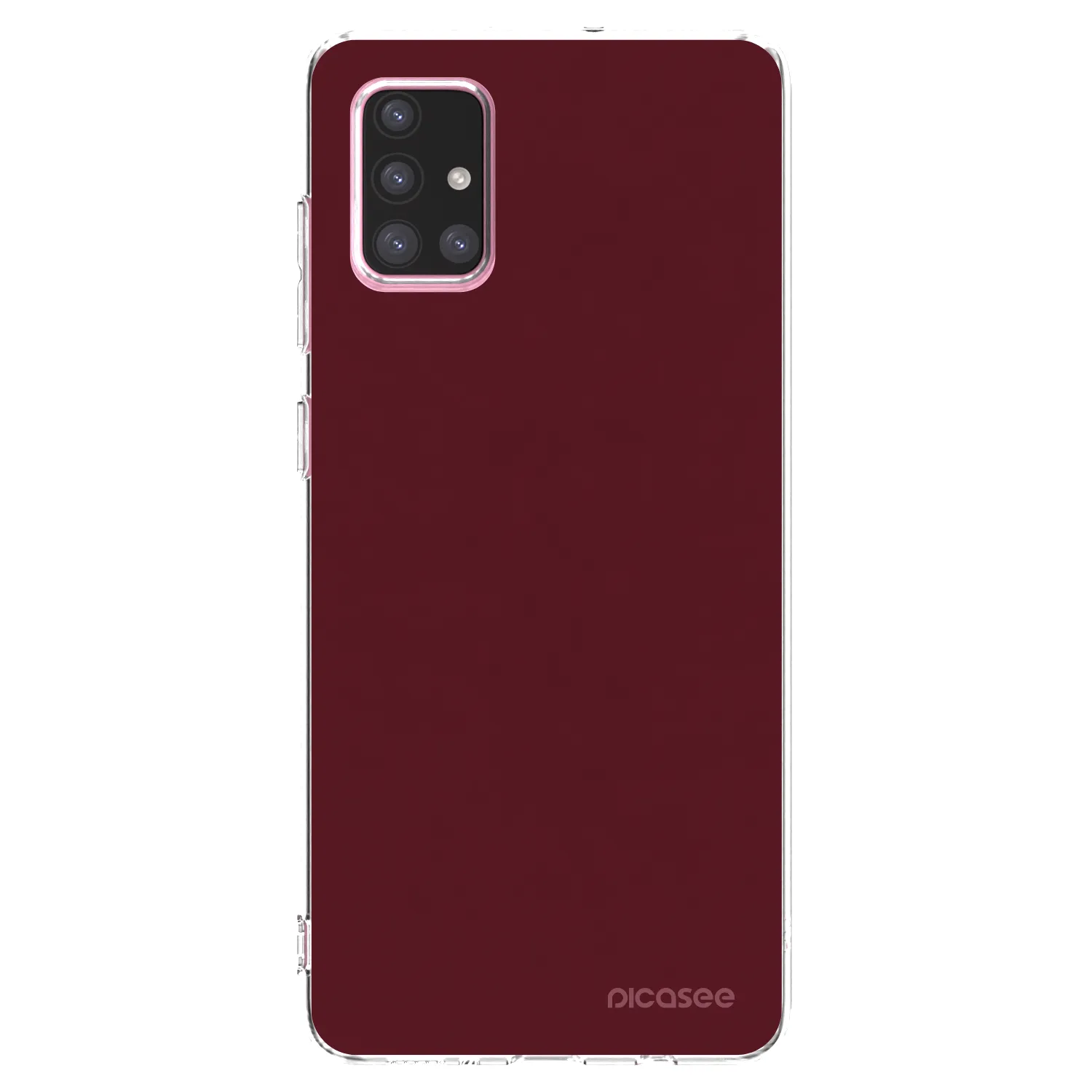 Picasee silikonski prozorni ovitek za Samsung Galaxy A71 A715F - Burgundy red