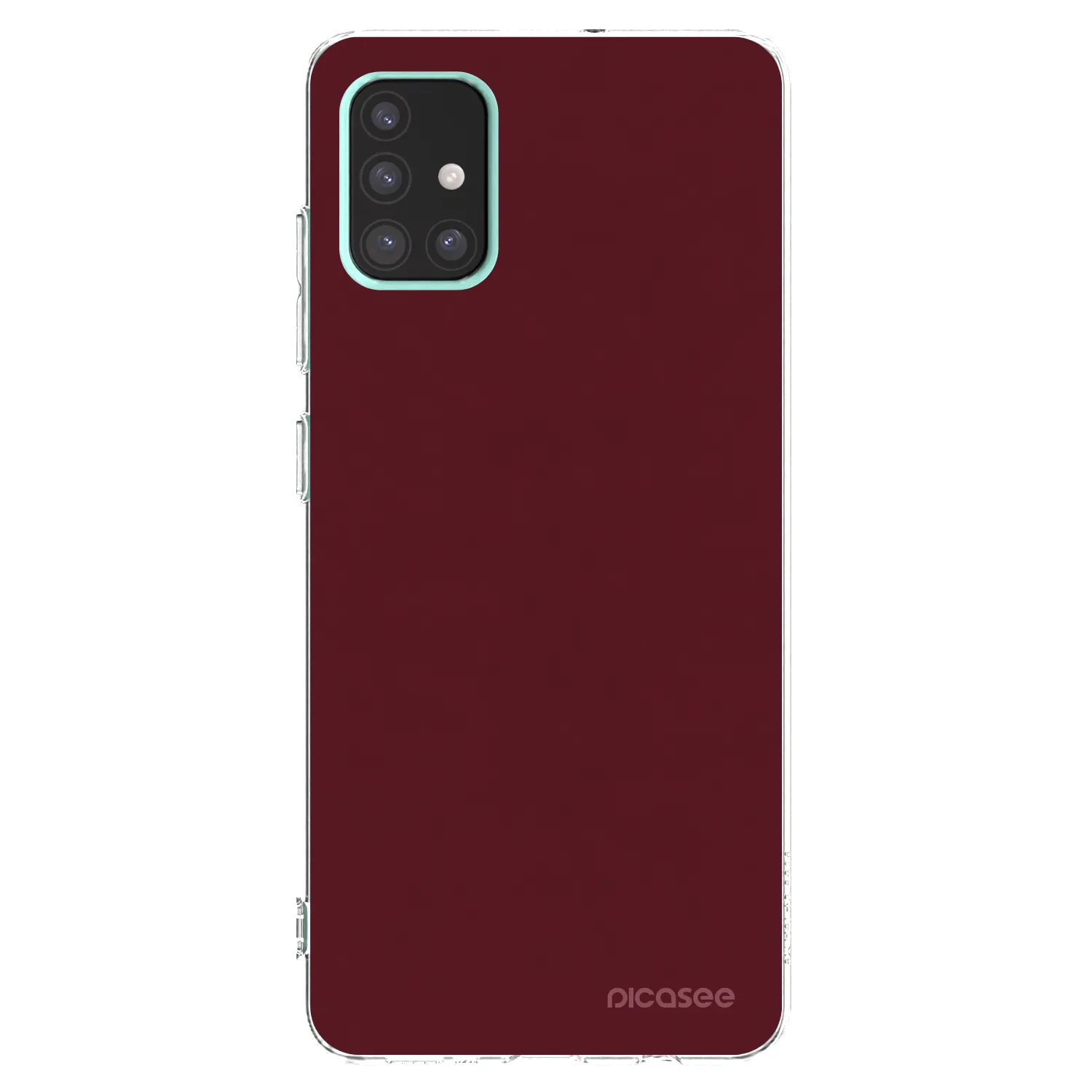Picasee silikonski prozorni ovitek za Samsung Galaxy A51 A515F - Burgundy red