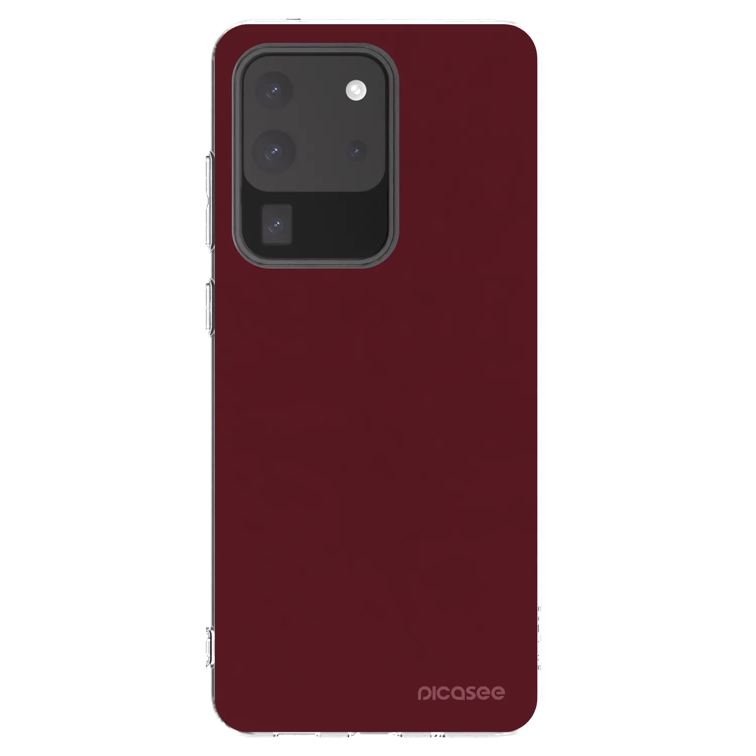Picasee silikonski prozorni ovitek za Samsung Galaxy S20 Ultra 5G G988F - Burgundy red