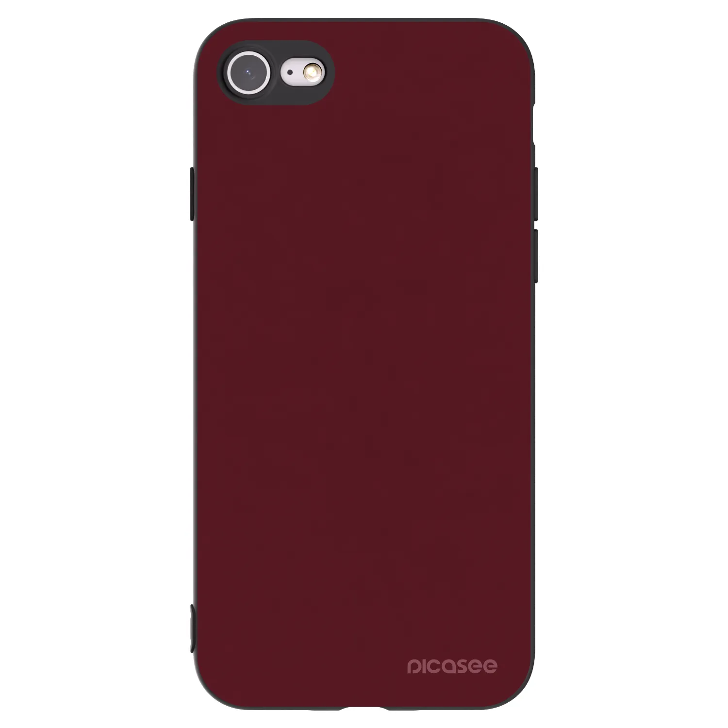 Picasee silikonski črni ovitek za Apple iPhone SE 2020 - Burgundy red