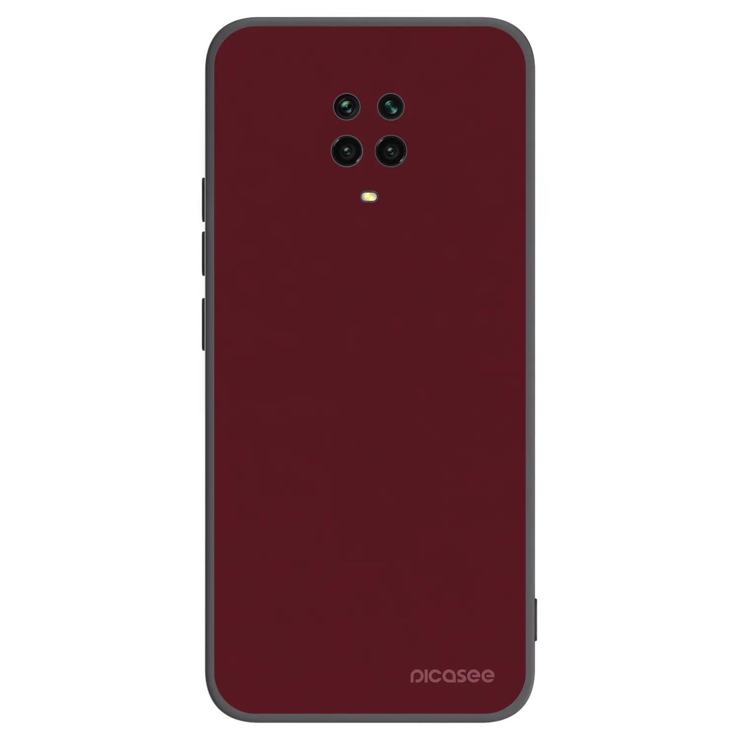 Picasee silikonski črni ovitek za Xiaomi Redmi Note 9 Pro - Burgundy red