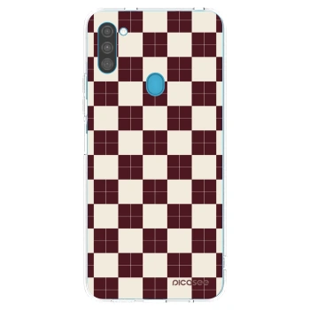 Picasee silikonski prozorni ovitek za Samsung Galaxy M11 - Checked Away