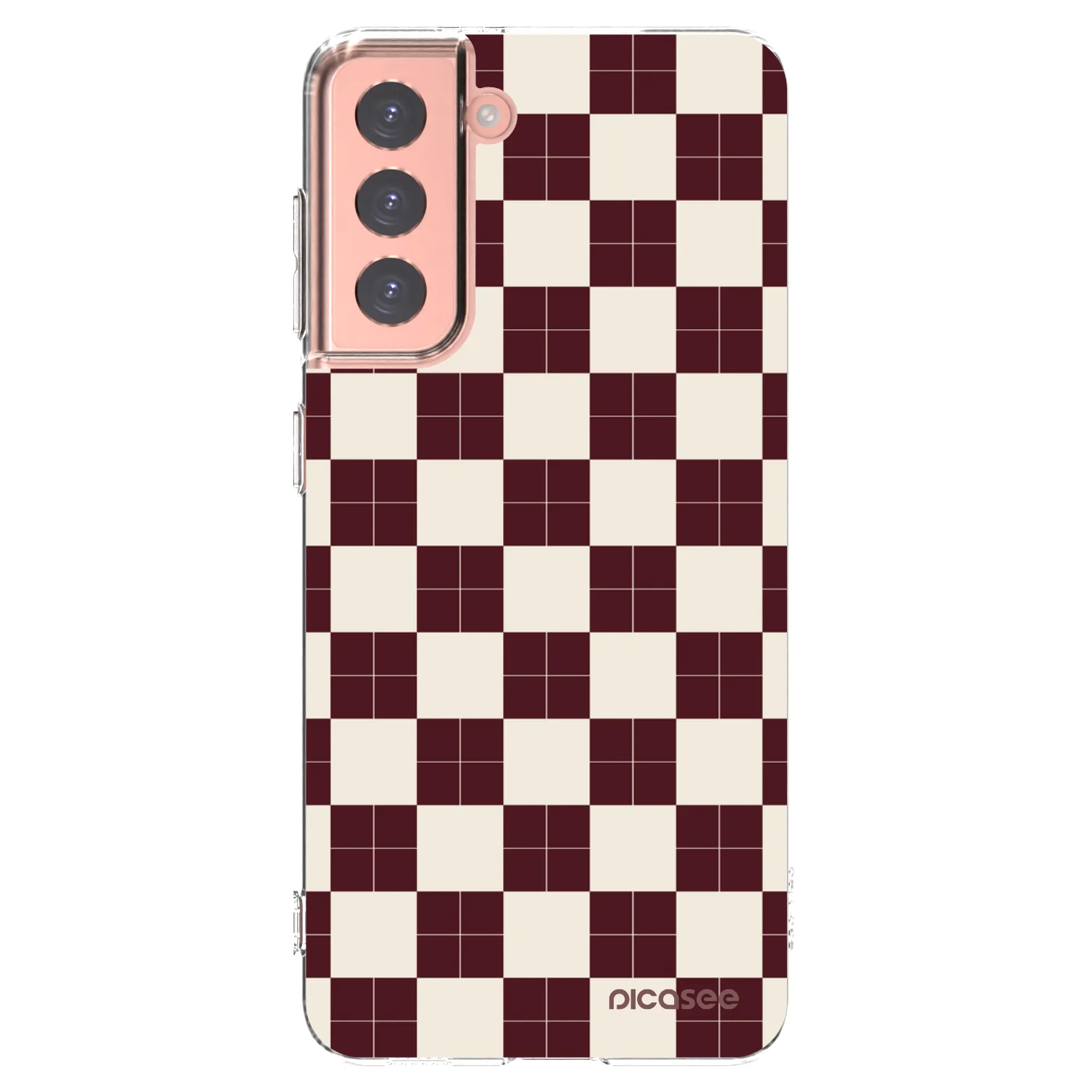 Picasee silikonski prozorni ovitek za Samsung Galaxy S21 5G G991B - Checked Away