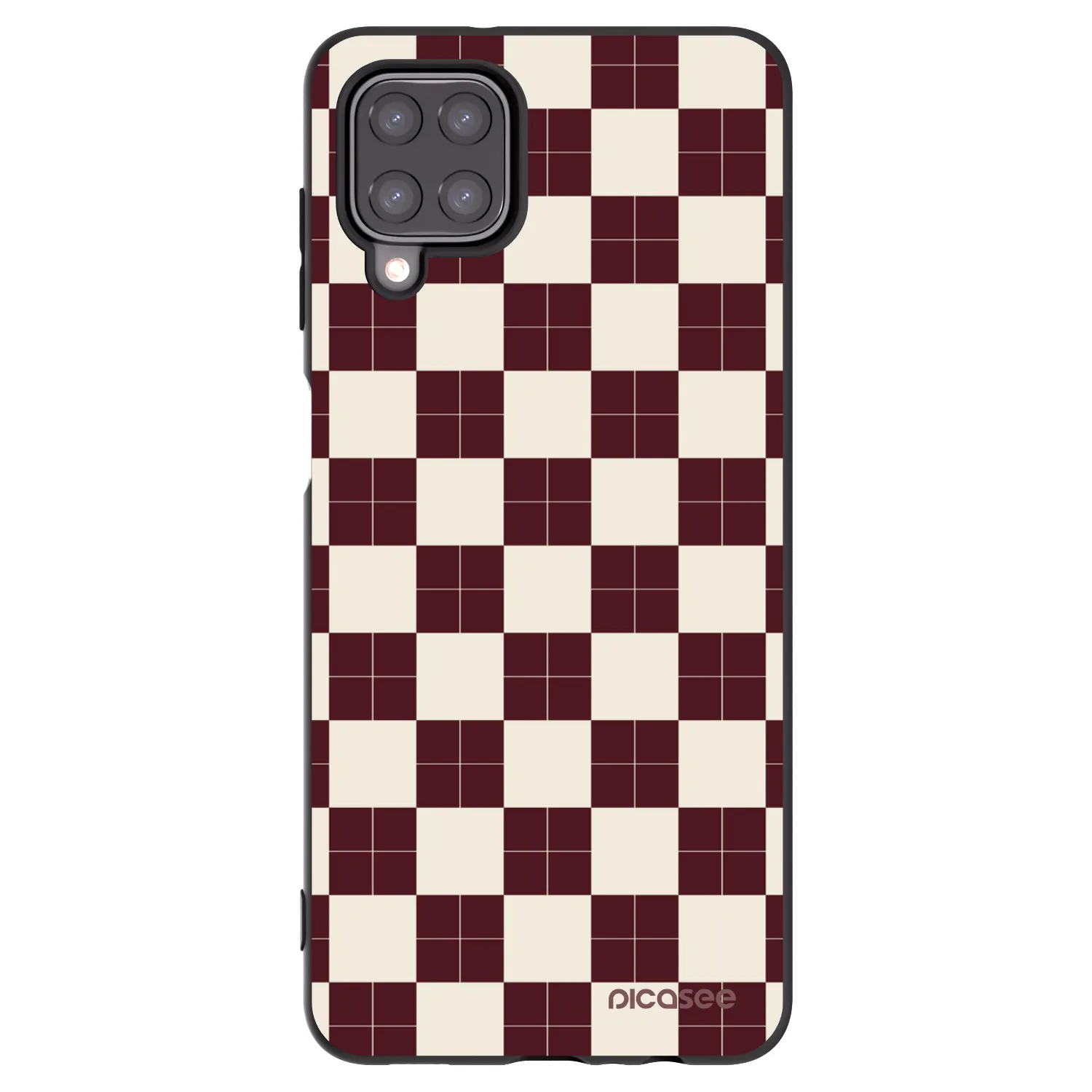 Picasee silikonski črni ovitek za Samsung Galaxy A12 A125F - Checked Away