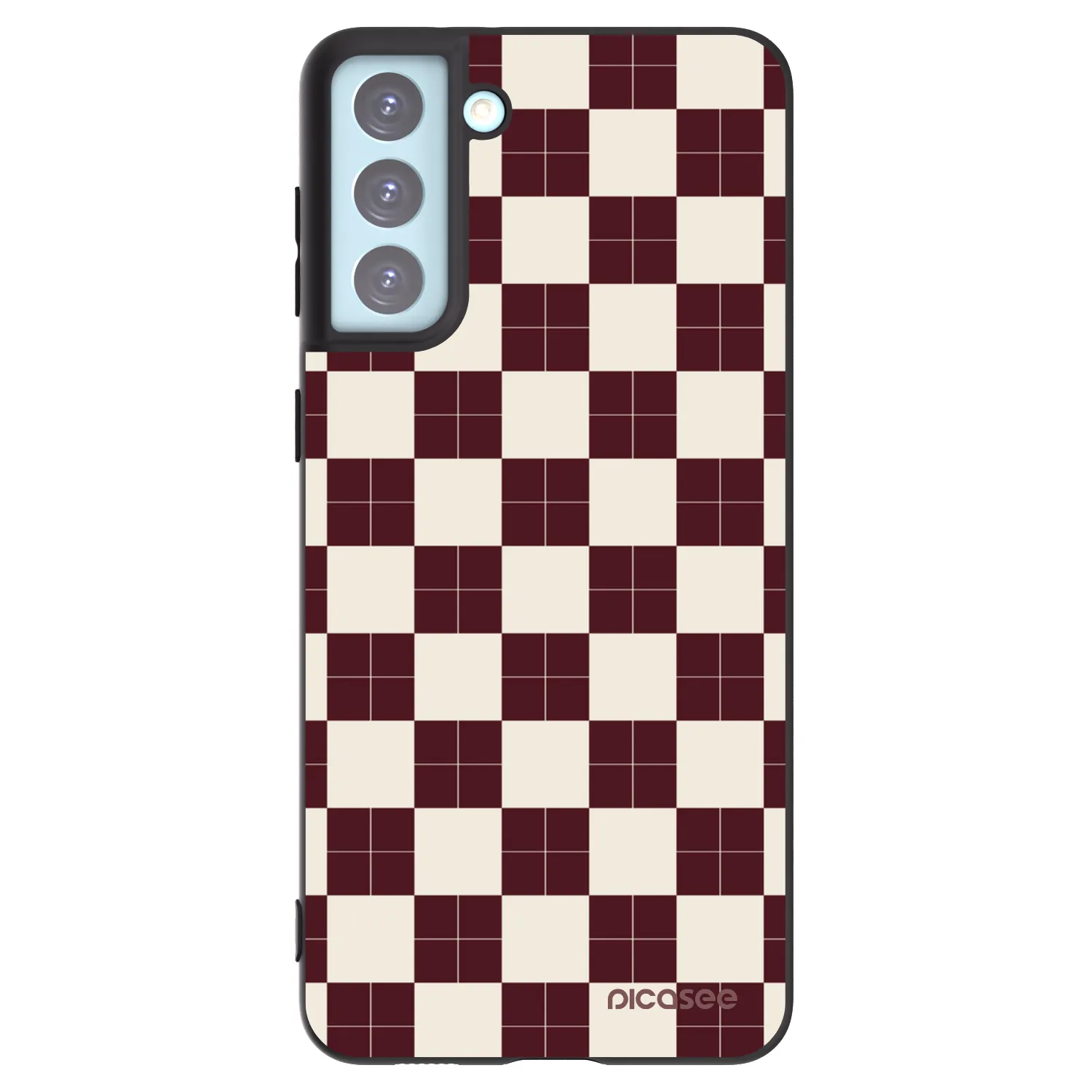 Picasee silikonski črni ovitek za Samsung Galaxy S21+ 5G G996F - Checked Away
