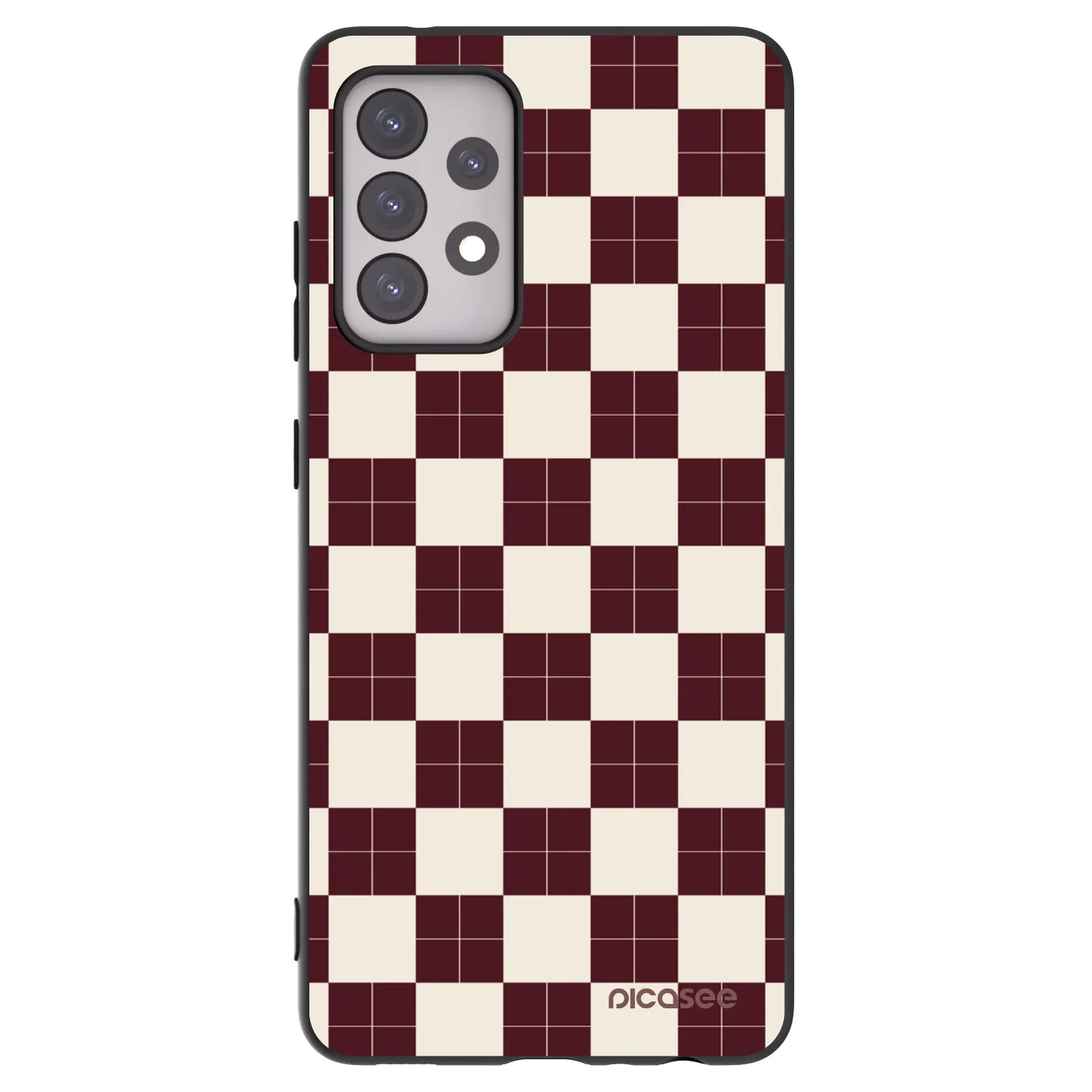 Picasee silikonski črni ovitek za Samsung Galaxy A52 5G A525F - Checked Away