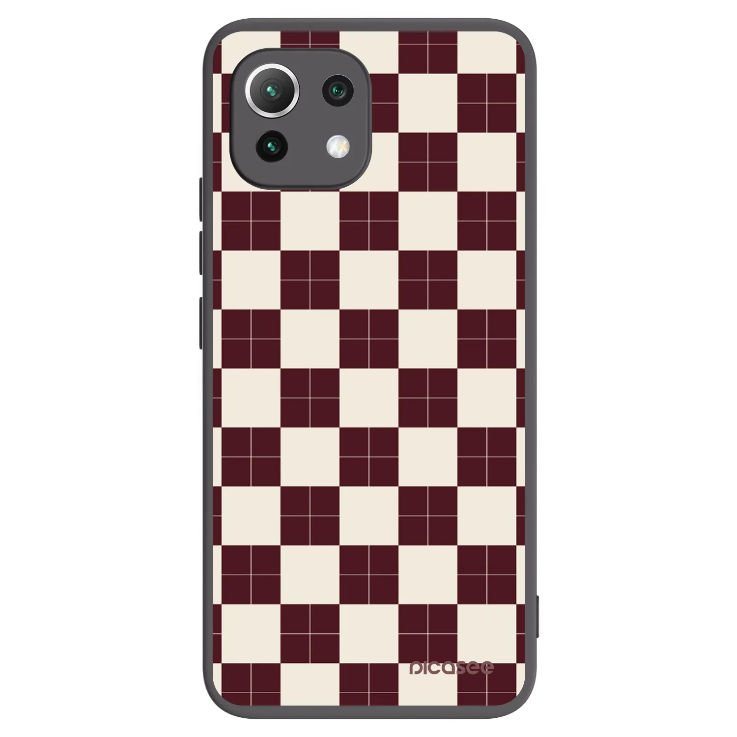 Picasee silikonski črni ovitek za Xiaomi Mi 11 Lite - Checked Away