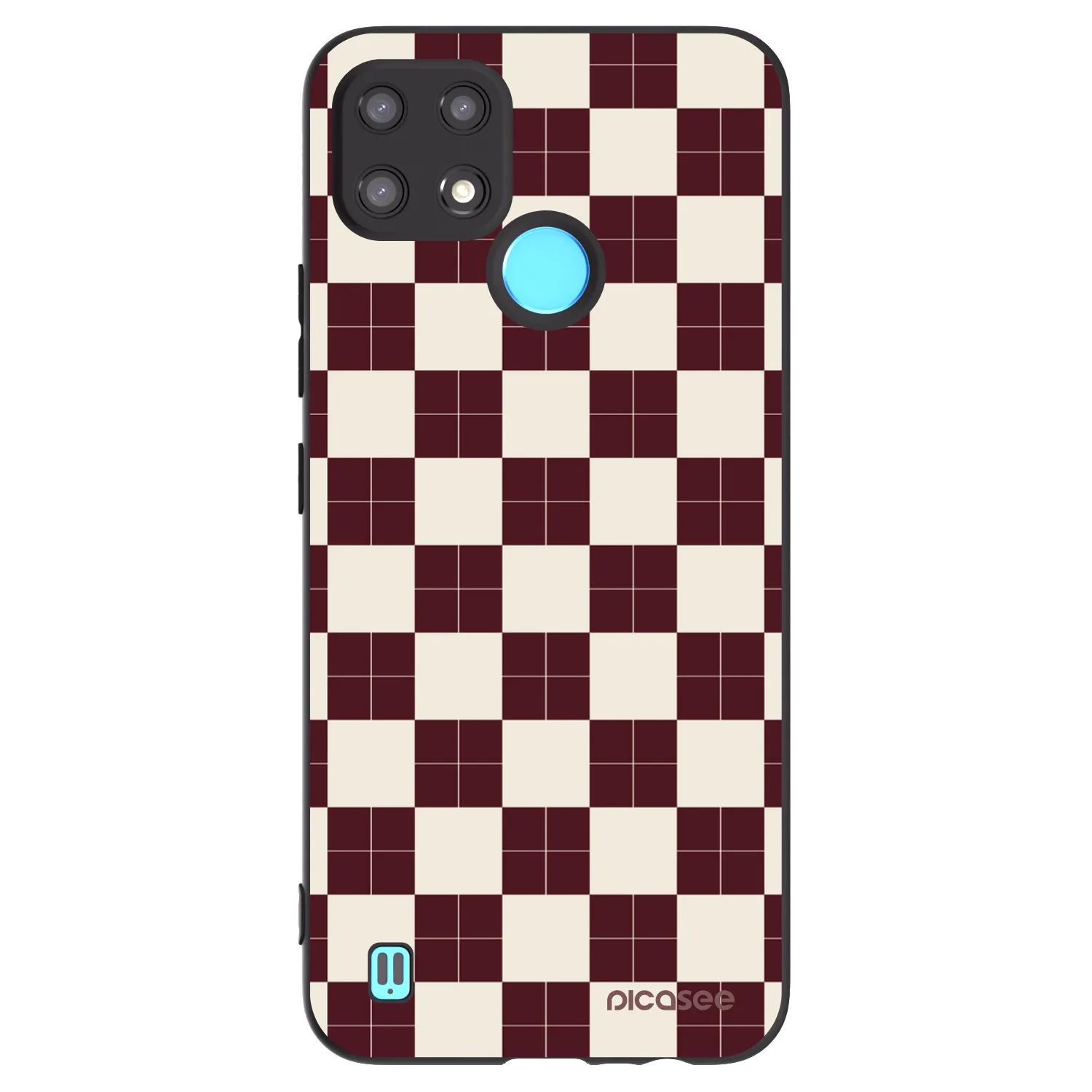 Picasee silikonski črni ovitek za Realme C21 - Checked Away