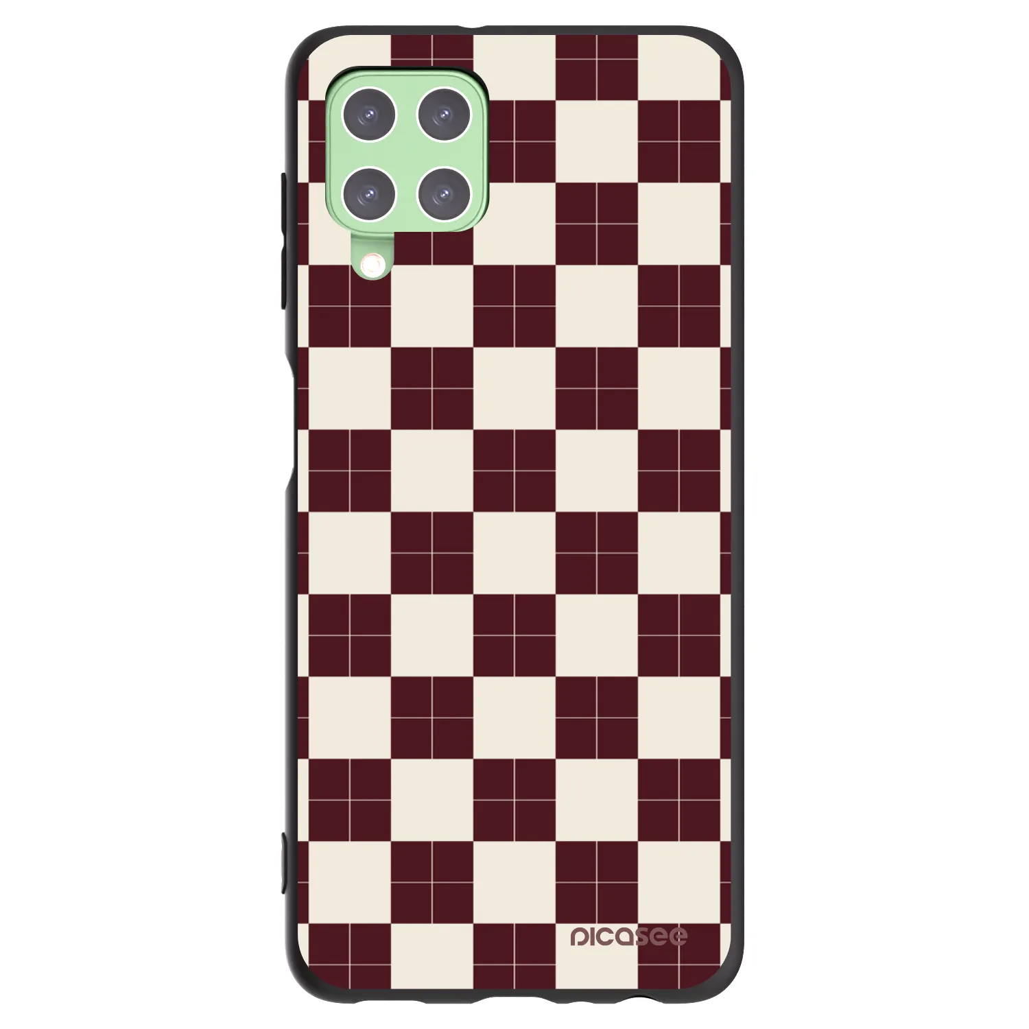 Picasee silikonski črni ovitek za Samsung Galaxy A22 A225F 4G - Checked Away