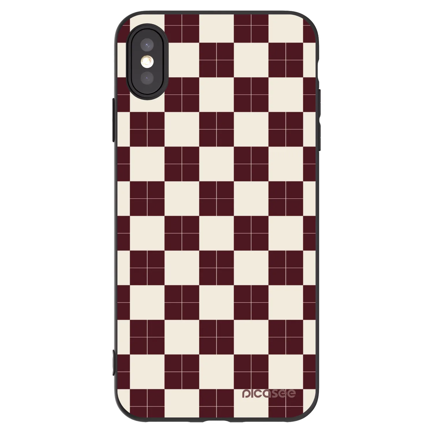 Picasee silikonski črni ovitek za Apple iPhone XS Max - Checked Away