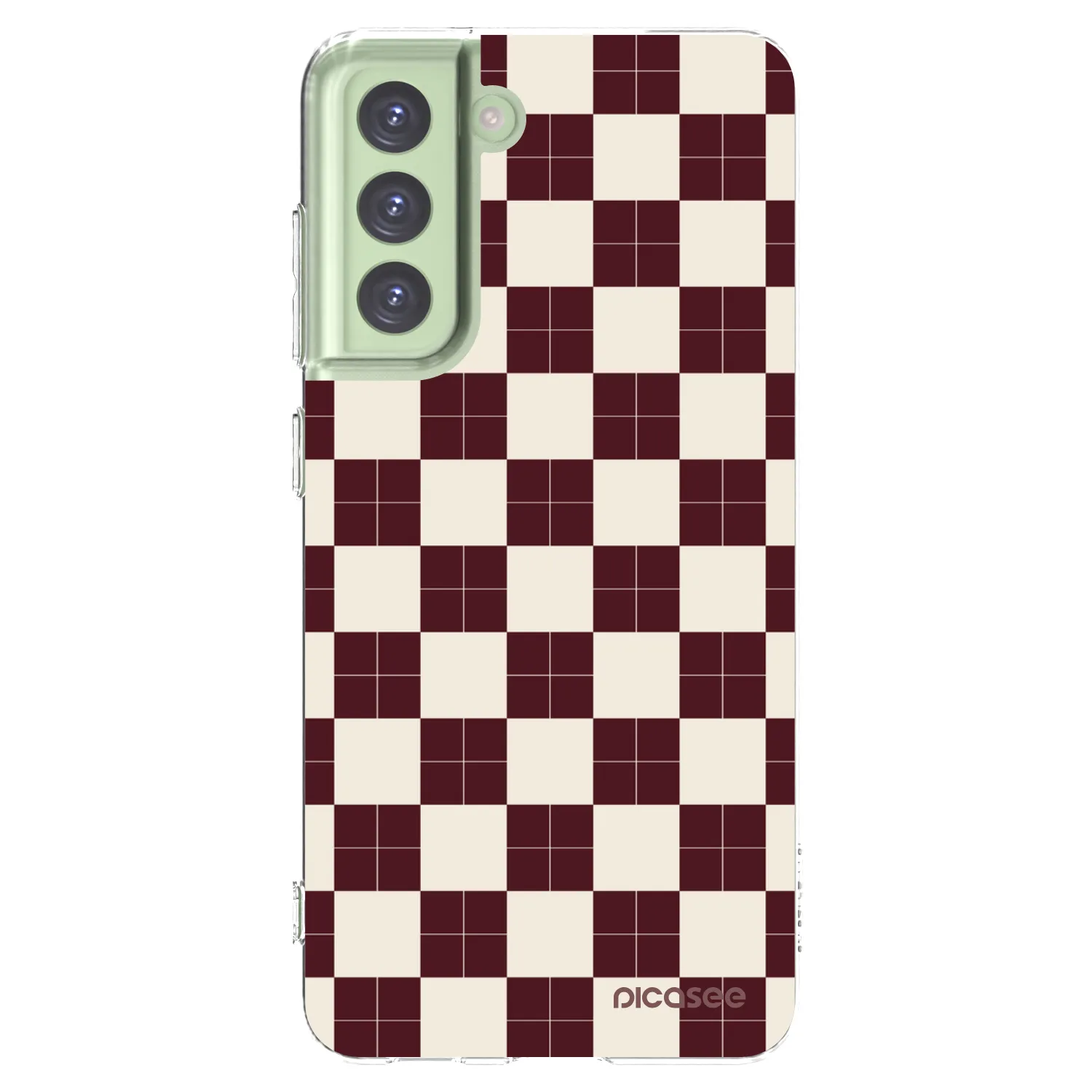 Picasee silikonski prozorni ovitek za Samsung Galaxy S21 FE 5G - Checked Away