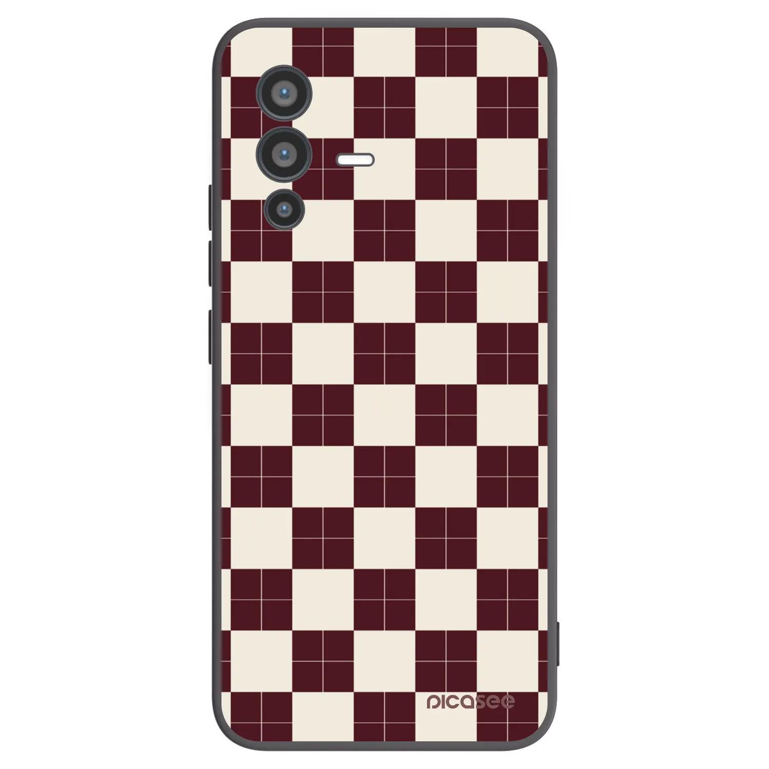 Picasee silikonski črni ovitek za Vivo V23 5G - Checked Away