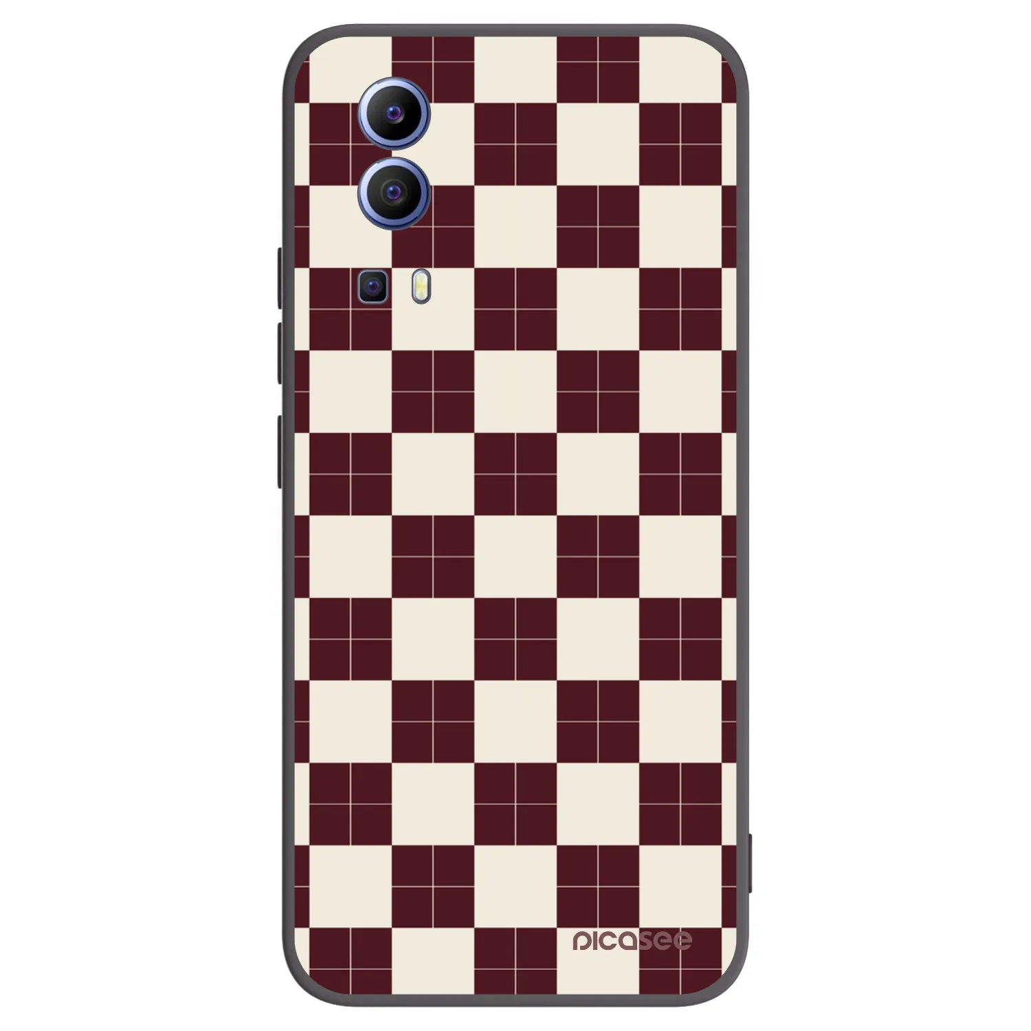 Picasee silikonski črni ovitek za Vivo Y52 5G - Checked Away