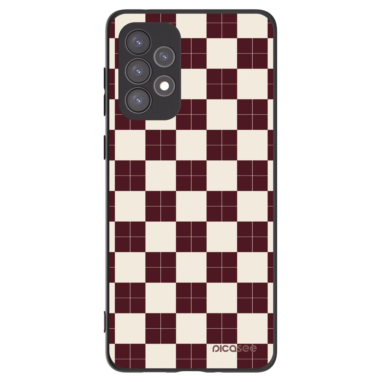 Picasee silikonski črni ovitek za Samsung Galaxy A73 5G - Checked Away